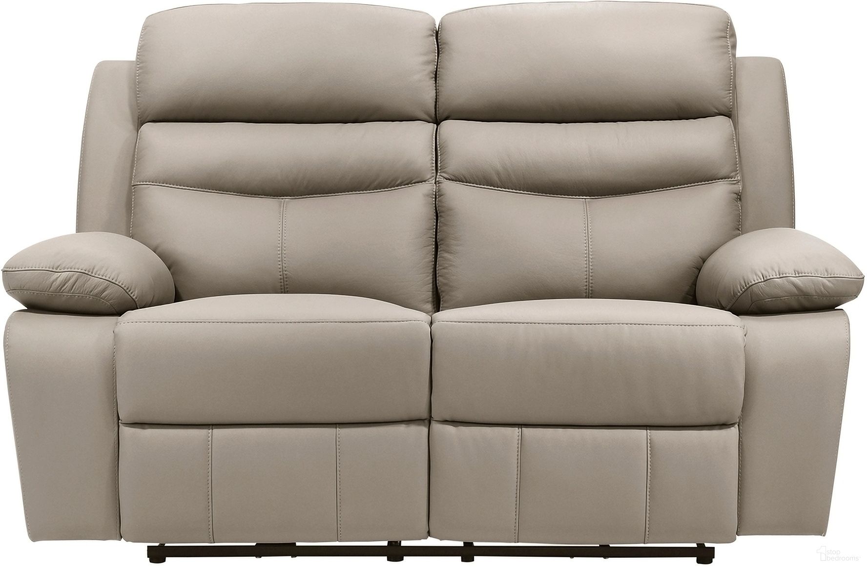 The appearance of Hancock Power Double Reclining Love Seat In Beige designed by Homelegance in the modern / contemporary interior design. This beige piece of furniture  was selected by 1StopBedrooms from Hancock Collection to add a touch of cosiness and style into your home. Sku: 9628LTE-2PW. Material: Leather.