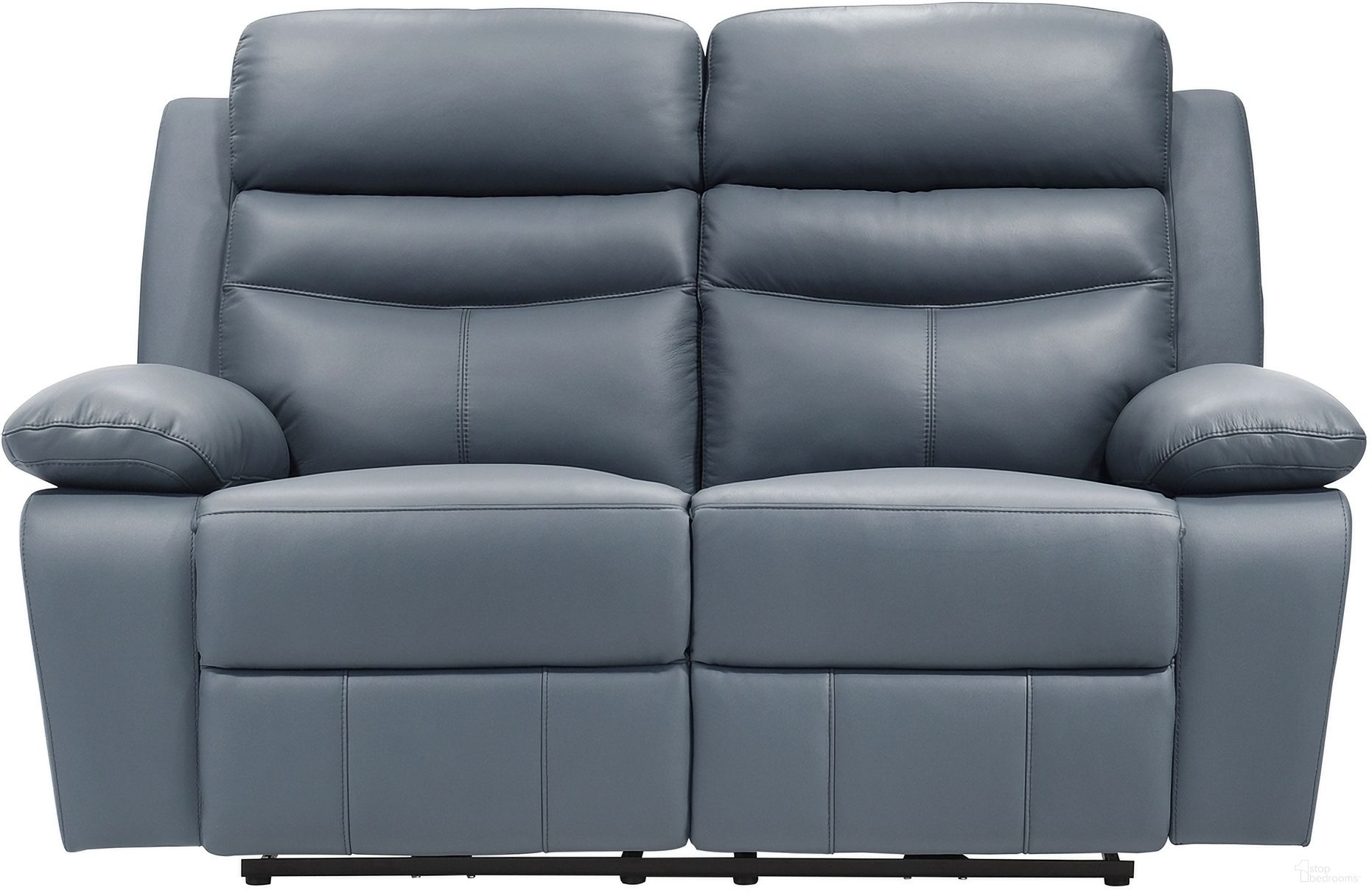 The appearance of Hancock Power Double Reclining Love Seat In Blue designed by Homelegance in the modern / contemporary interior design. This blue piece of furniture was selected by 1StopBedrooms from Hancock Collection to add a touch of cosiness and style into your home. Sku: 9628BUE-2PW. Material: Leather.