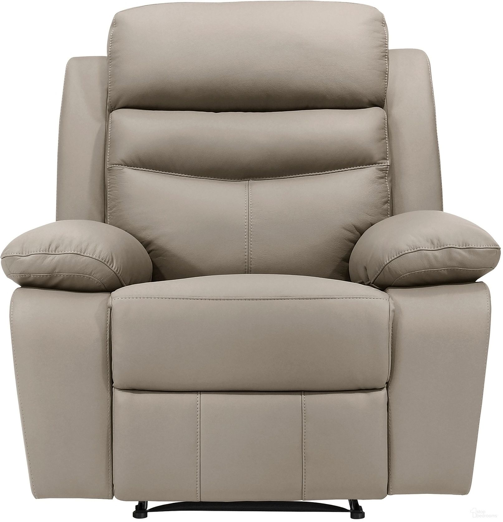 The appearance of Hancock Reclining Chair In Beige designed by Homelegance in the modern / contemporary interior design. This beige piece of furniture was selected by 1StopBedrooms from Hancock Collection to add a touch of cosiness and style into your home. Sku: 9628LTE-1. Material: Leather.