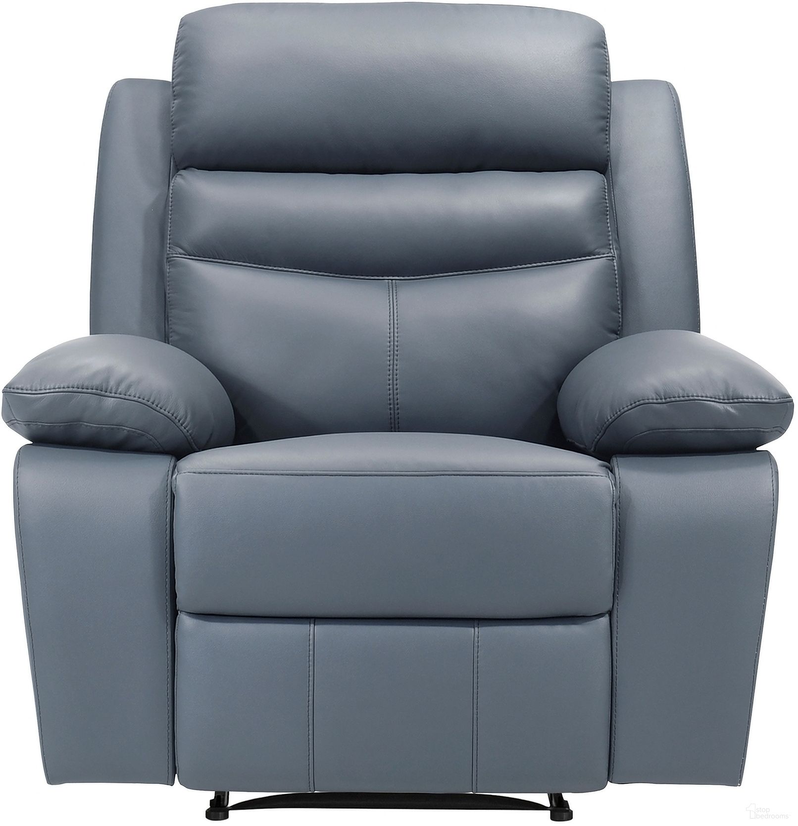 The appearance of Hancock Reclining Chair In Blue designed by Homelegance in the modern / contemporary interior design. This blue piece of furniture was selected by 1StopBedrooms from Hancock Collection to add a touch of cosiness and style into your home. Sku: 9628BUE-1. Material: Leather.