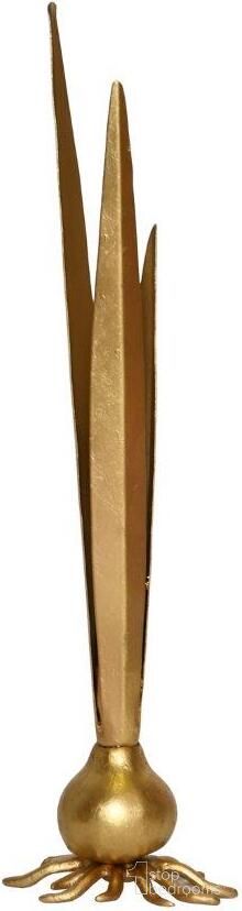 Handcrafted Garlic Bud Vase In Gold