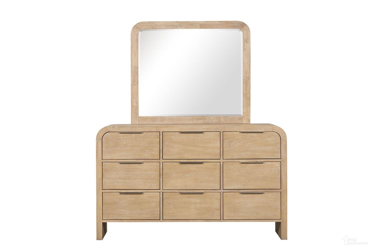 The appearance of Handforth Dresser In Natural designed by Furniture of America in the transitional interior design. This natural piece of furniture was selected by 1StopBedrooms from Handforth Collection to add a touch of cosiness and style into your home. Sku: FM7705NT-D. Material: Solid Rubberwood.