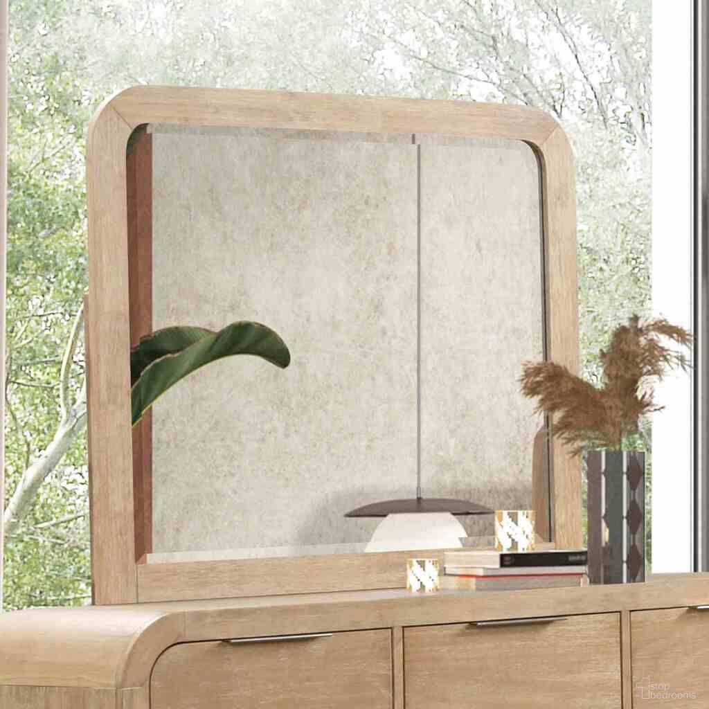 The appearance of Handforth Mirror In Natural designed by Furniture of America in the transitional interior design. This natural piece of furniture was selected by 1StopBedrooms from Handforth Collection to add a touch of cosiness and style into your home. Sku: FM7705NT-M. Material: Solid Rubberwood.