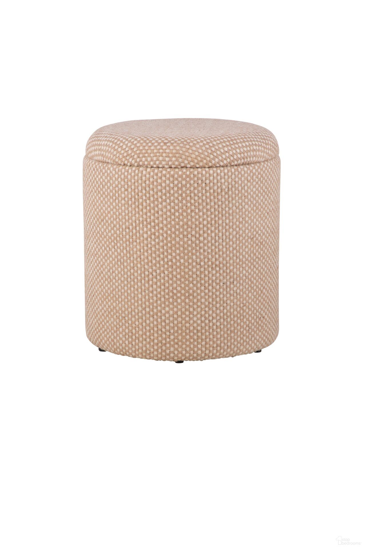 The appearance of Handwoven Apollo Jute Check Storage Ottoman In Natural designed by Carolina Living in the modern / contemporary interior design. This natural piece of furniture was selected by 1StopBedrooms from Odyssey Collection to add a touch of cosiness and style into your home. Sku: OT-1717-FB-0099. Material: Woven.