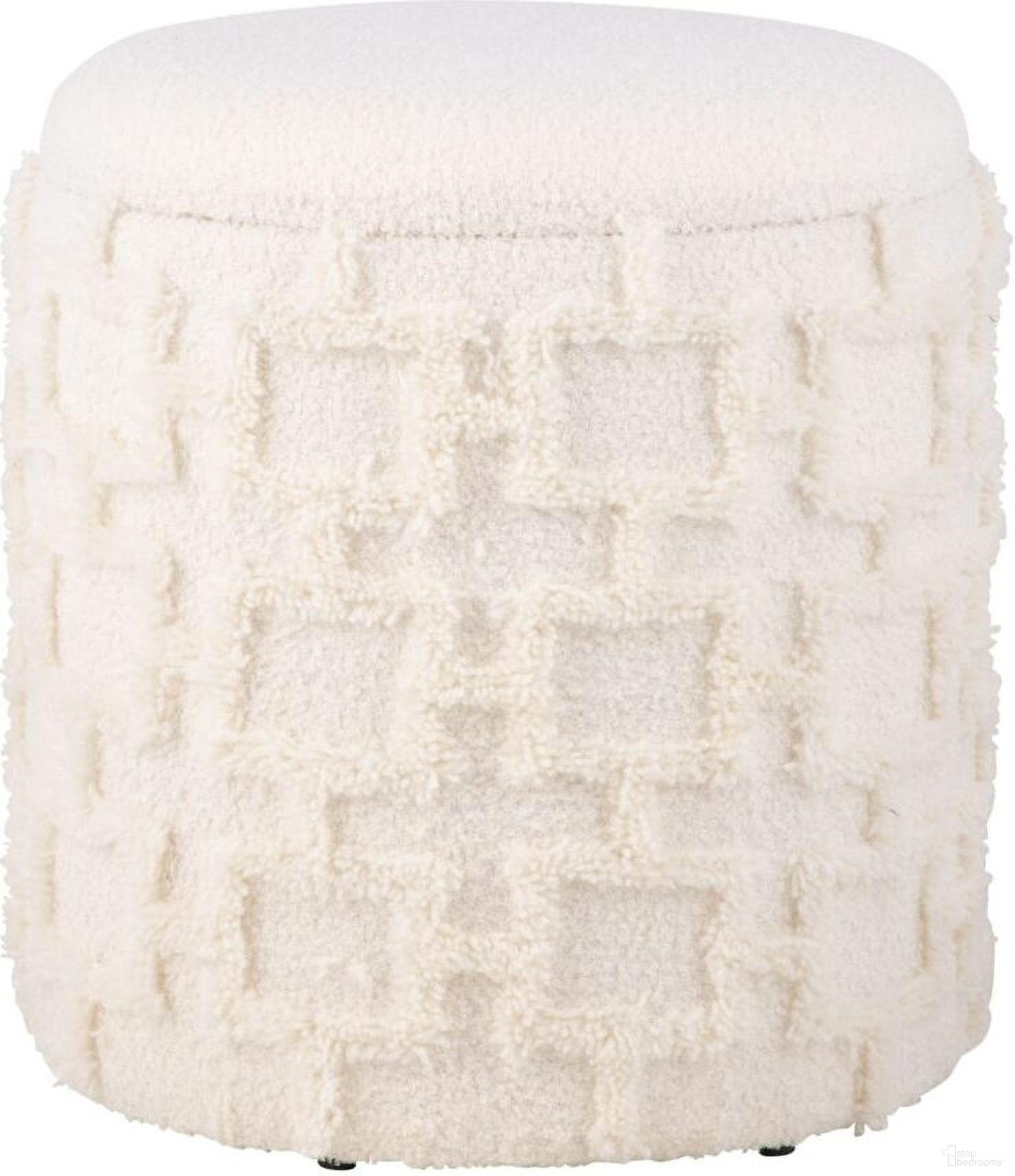 The appearance of Handwoven Morpheus Solid Fabric Storage Ottoman In Ecru designed by Carolina Living in the modern / contemporary interior design. This ecru piece of furniture  was selected by 1StopBedrooms from Odyssey Collection to add a touch of cosiness and style into your home. Sku: OT-1717-FB-0013. Material: Woven.