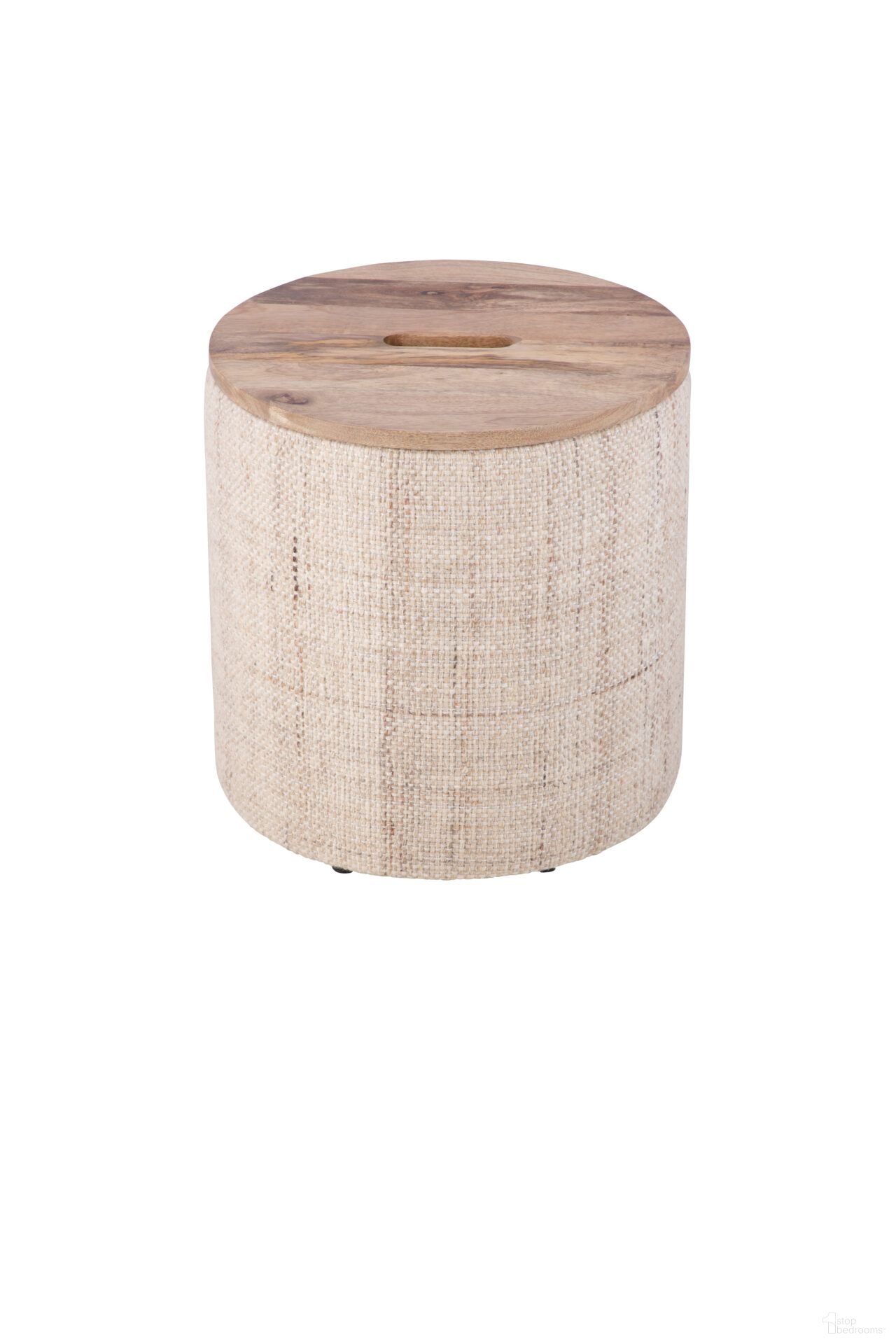 The appearance of Handwoven Nereus Wood Top Storage Ottoman In Beige designed by Carolina Living in the modern / contemporary interior design. This beige piece of furniture was selected by 1StopBedrooms from Odyssey Collection to add a touch of cosiness and style into your home. Sku: OT-1717-WT-0015. Material: Woven.