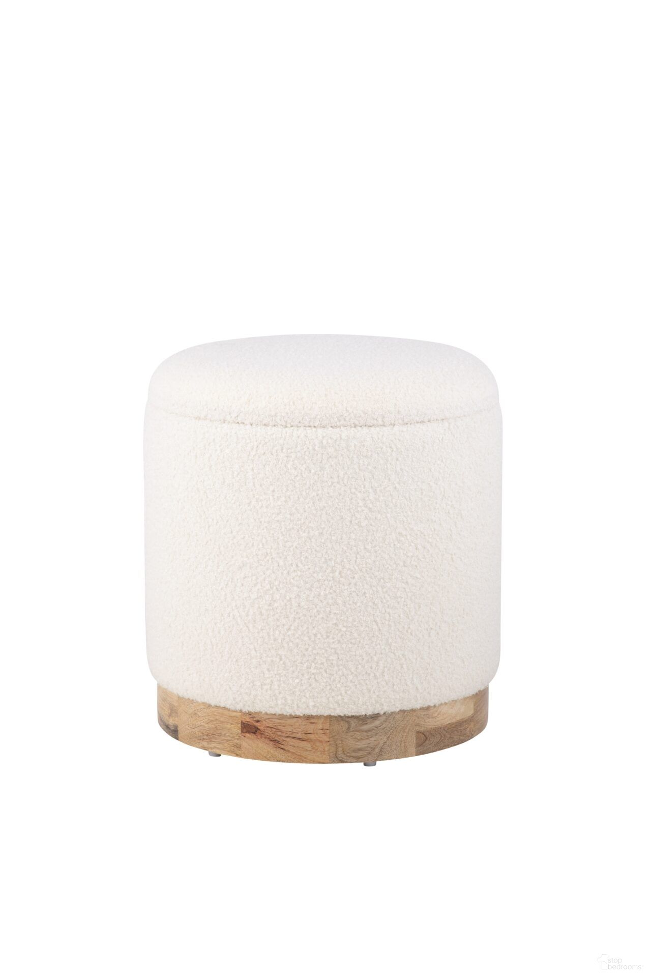The appearance of Handwoven Notus Boucle Storage Ottoman In Ecru designed by Carolina Living in the modern / contemporary interior design. This ecru piece of furniture was selected by 1StopBedrooms from Odyssey Collection to add a touch of cosiness and style into your home. Sku: OT-1717-RW-BC06. Material: Boucle.