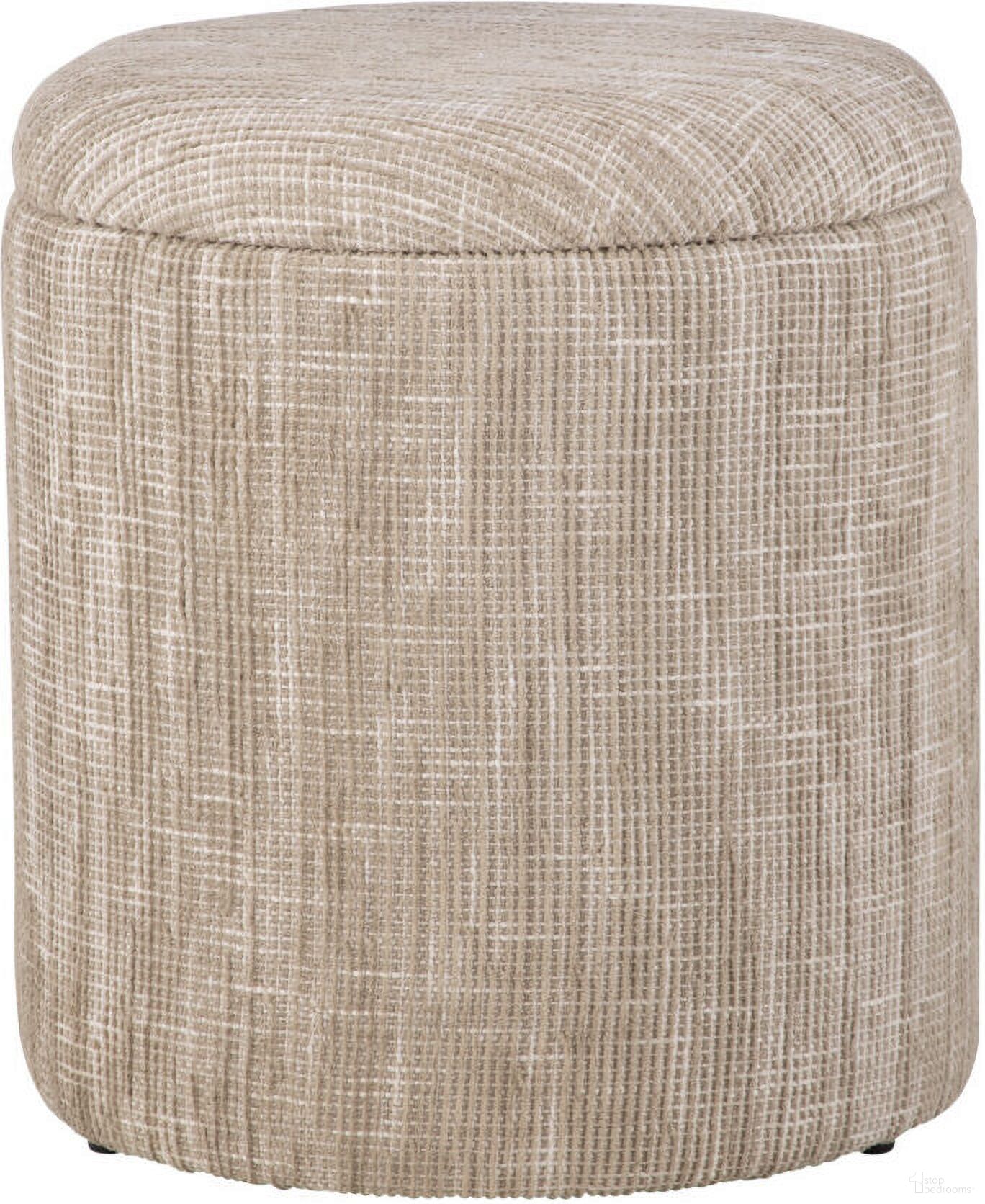 The appearance of Handwoven Ourea Natural Striped Chenille Storage Ottoman In Sage designed by Carolina Living in the modern / contemporary interior design. This sage piece of furniture was selected by 1StopBedrooms from Odyssey Collection to add a touch of cosiness and style into your home. Sku: OT-1717-FB-0097. Material: Chenille.