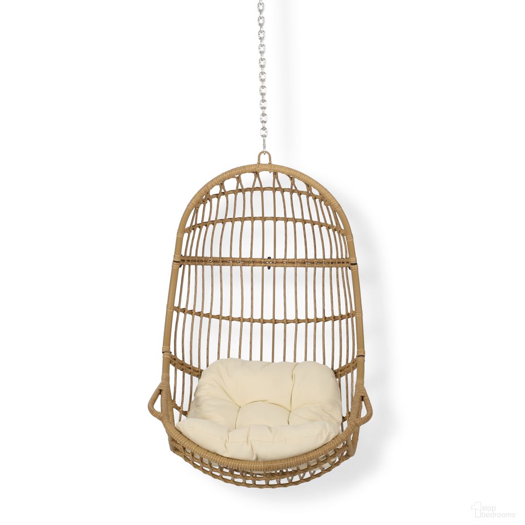 The appearance of Hanging Chair with 8 Feet Chain and Cushion In Brown and Beige designed by Noble House in the modern / contemporary interior design. This brown and beige piece of furniture was selected by 1StopBedrooms from to add a touch of cosiness and style into your home. Sku: 70843.00LBGE. Material: Fabric.
