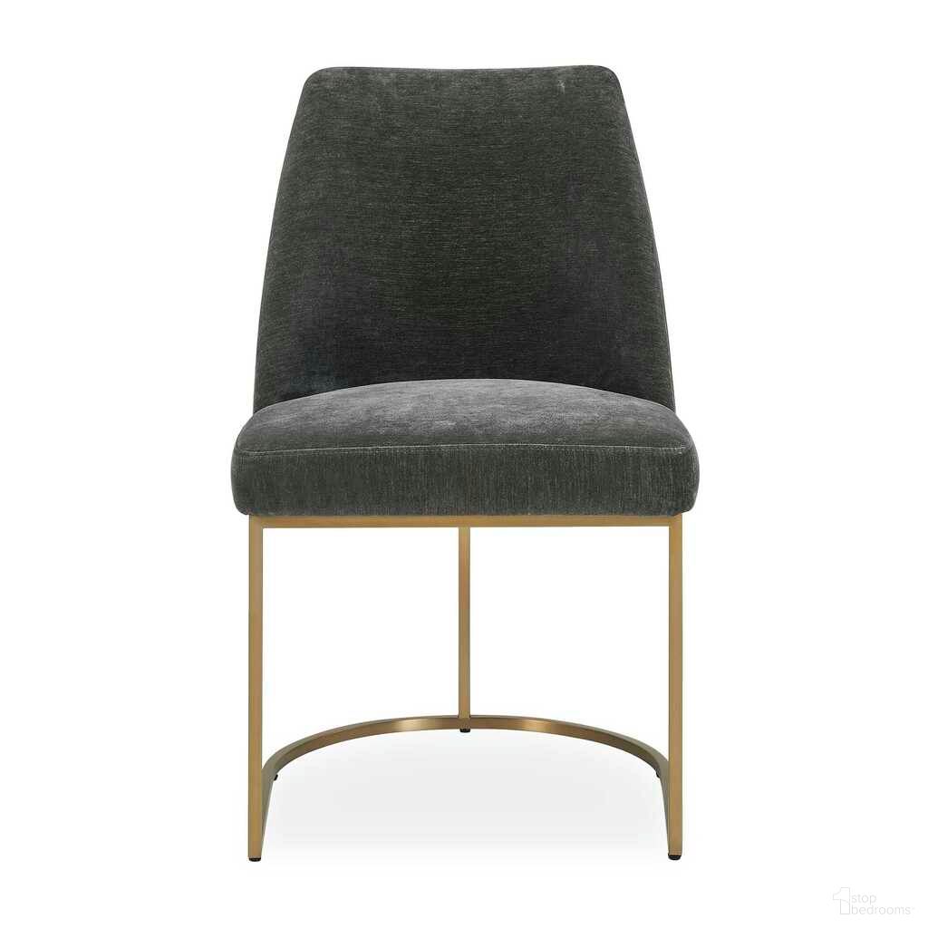 The appearance of Hanni Upholstered Dining Chair In Gray and Gold designed by Uttermost in the modern / contemporary interior design. This gray and gold piece of furniture  was selected by 1StopBedrooms from Hanni Collection to add a touch of cosiness and style into your home. Sku: 53074. Material: Plywood. Chair Type: Side Chair.