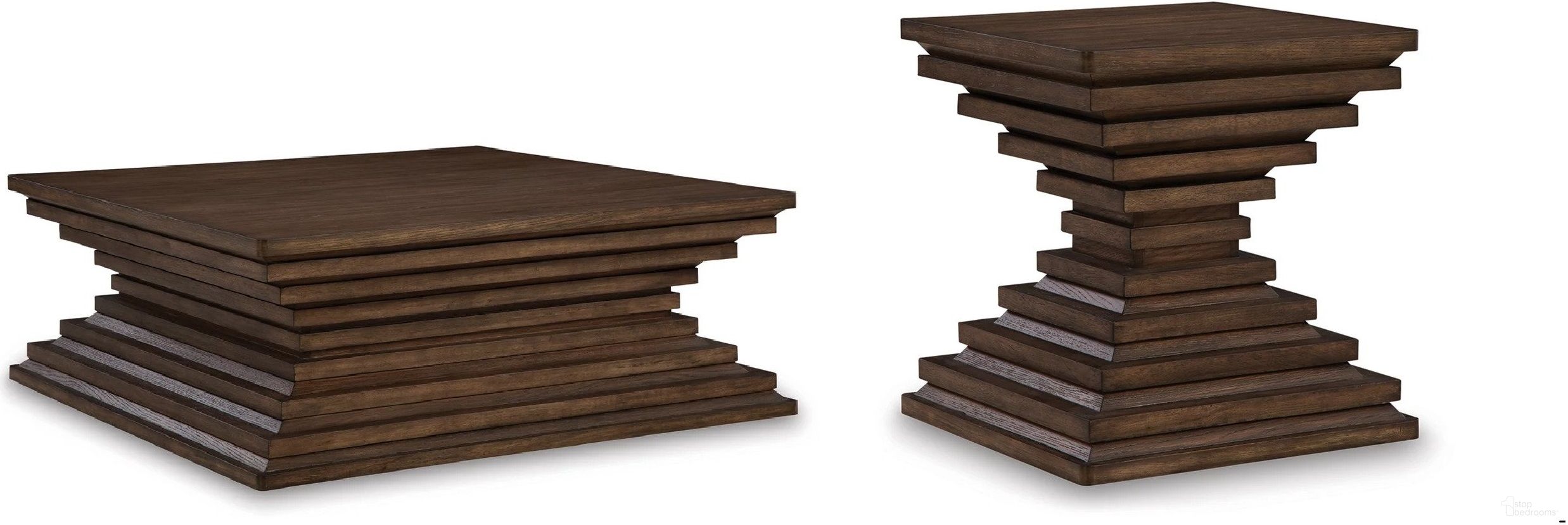 The appearance of Hannodream Occasional Table Set In Warm Brown designed by Signature Design by Ashley in the modern / contemporary interior design. This warm brown piece of furniture was selected by 1StopBedrooms from Hannodream Collection to add a touch of cosiness and style into your home. Sku: T821-8;T821-2. Material: Wood.
