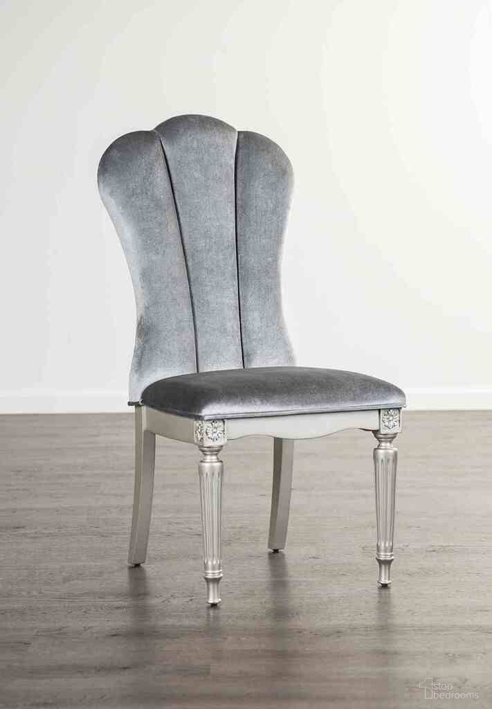 The appearance of Hannoria Side Chair Set of 2 In Silver designed by Furniture of America in the glam interior design. This silver piece of furniture was selected by 1StopBedrooms from Hannoria Collection to add a touch of cosiness and style into your home. Sku: FM3416SV-SC-2PK. Material: Fabric. Chair Type: Side Chair.