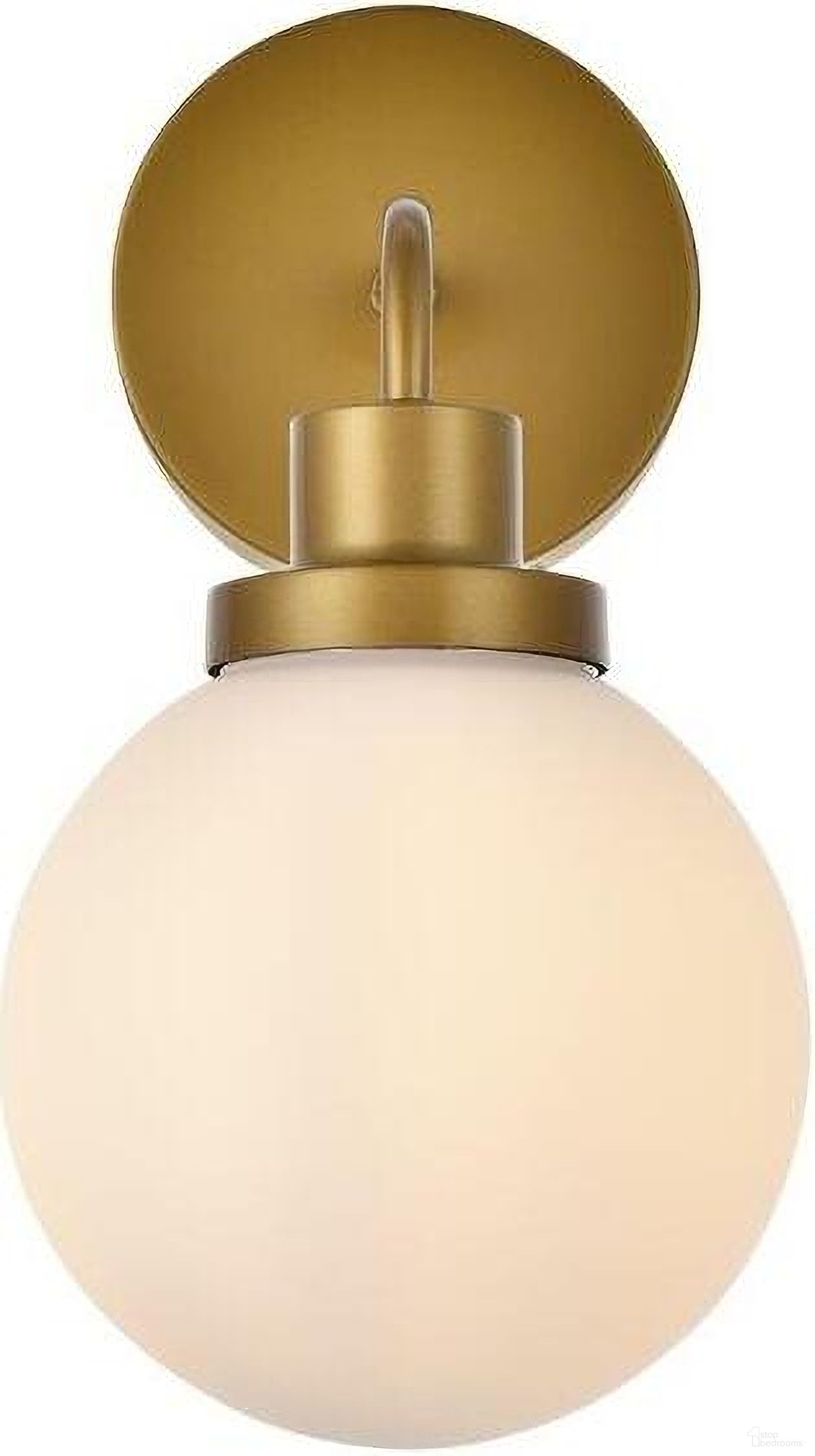 Hanson 1 Light Bath Sconce In Brass With Frosted Shade