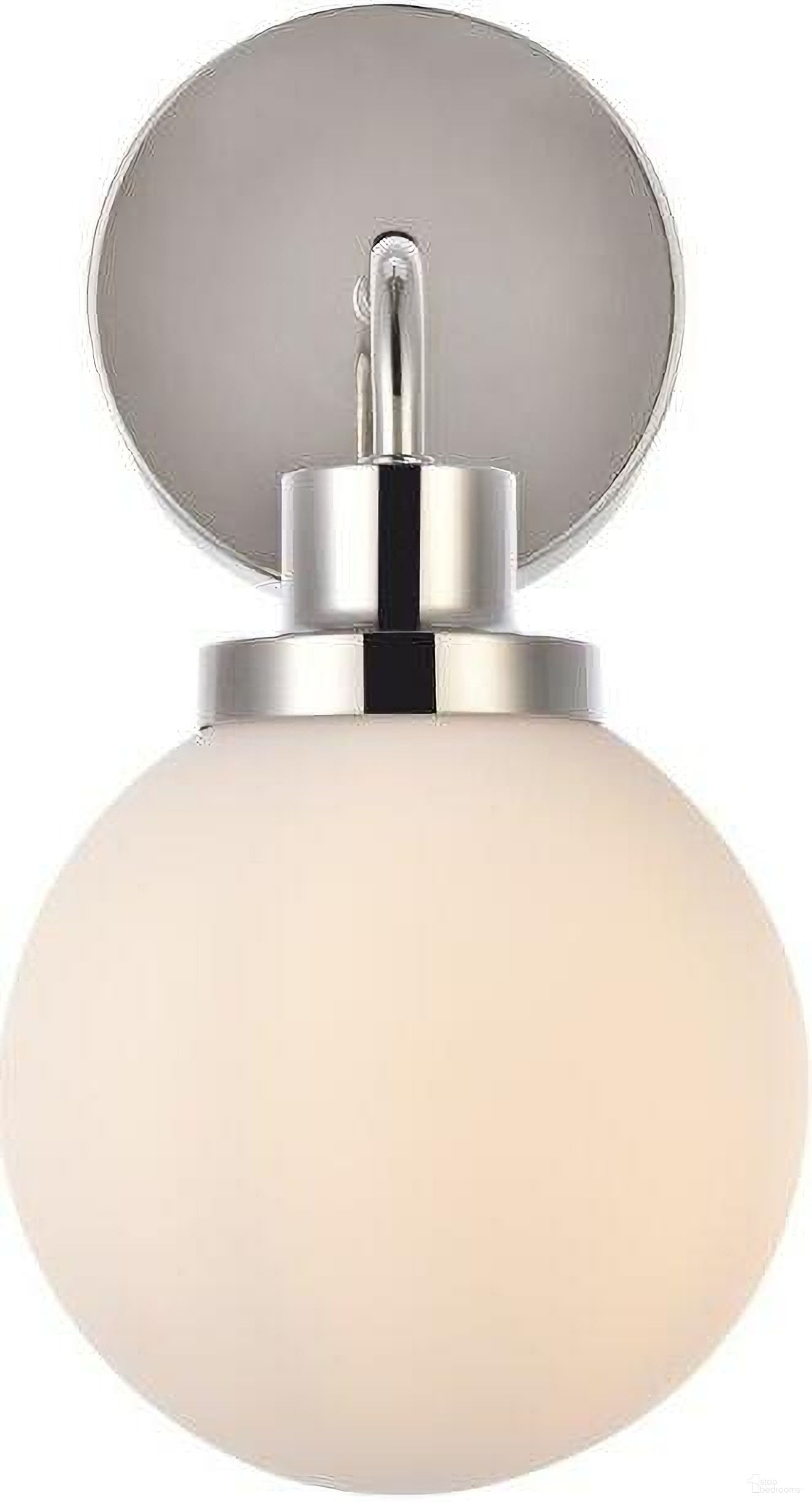 Hanson 1 Light Bath Sconce In Polished Nickel With Frosted Shade