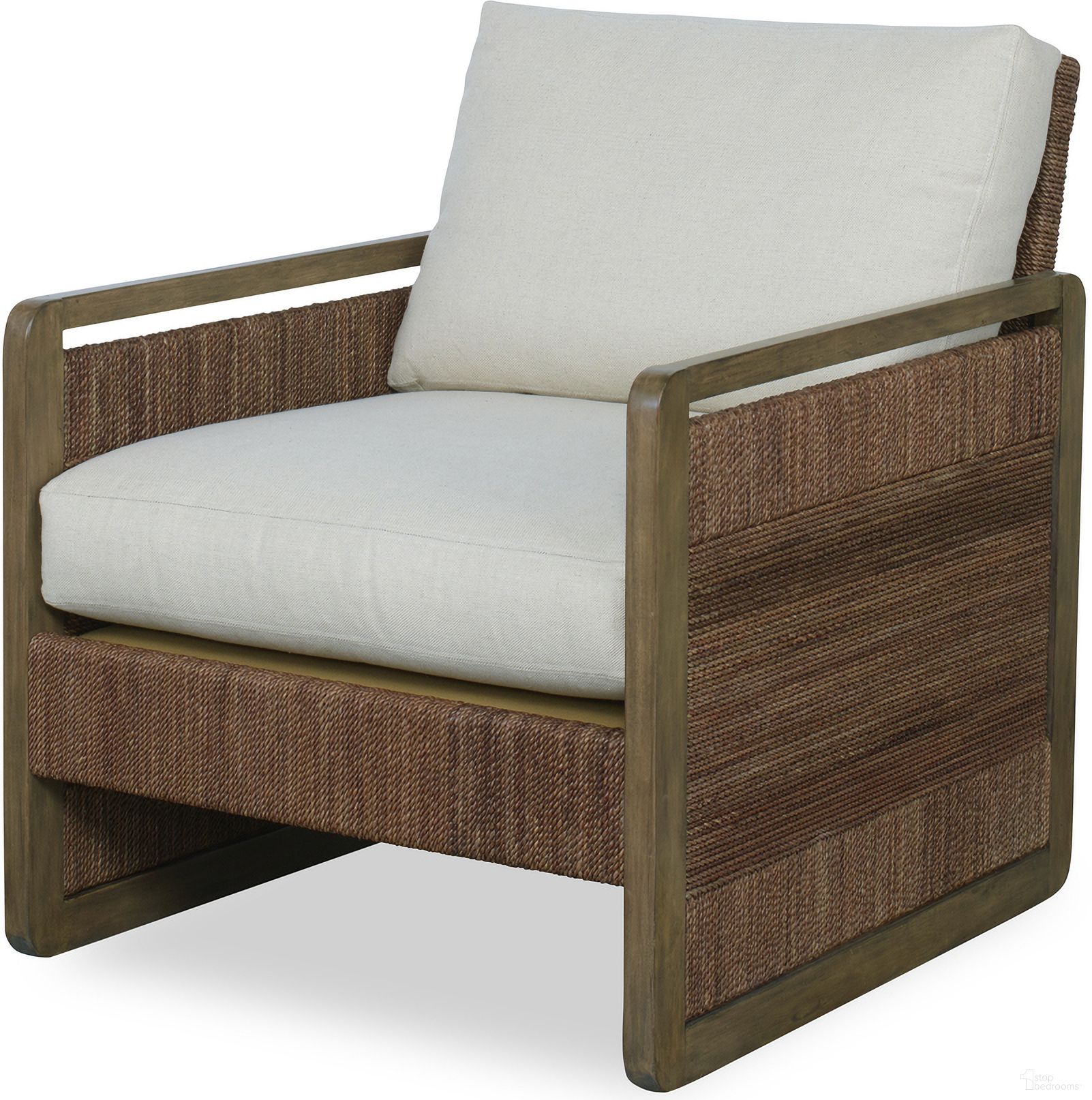 The appearance of Hanson Lounge Chair In Brown and Flax designed by Century Furniture in the modern / contemporary interior design. This brown and flax piece of furniture was selected by 1StopBedrooms from Curate Collection to add a touch of cosiness and style into your home. Sku: CT6042. Material: Upholstery.
