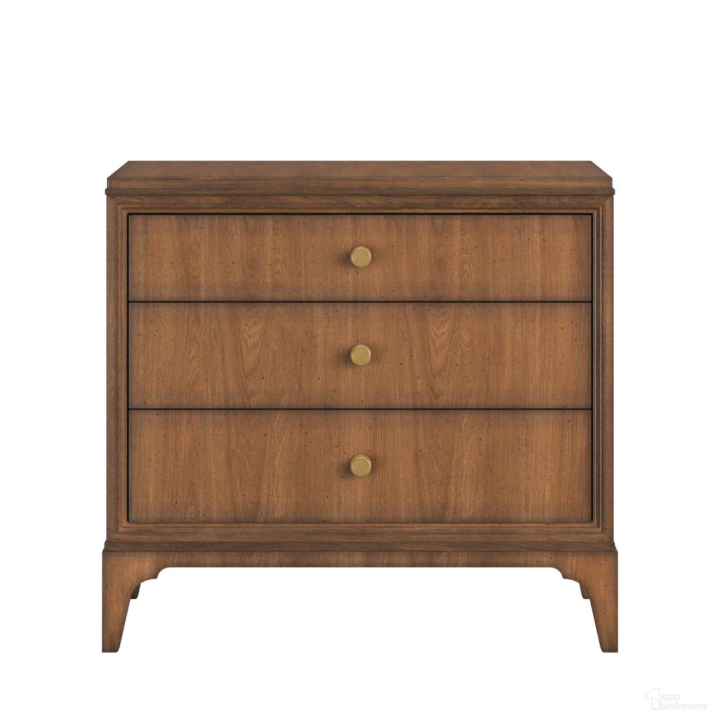 The appearance of Harbor 3 Drawer Nightstand In Warm Walnut designed by A.R.T. in the traditional interior design. This warm walnut piece of furniture was selected by 1StopBedrooms from Harbor Collection to add a touch of cosiness and style into your home. Sku: 338140-2731. Material: Rubberwood.