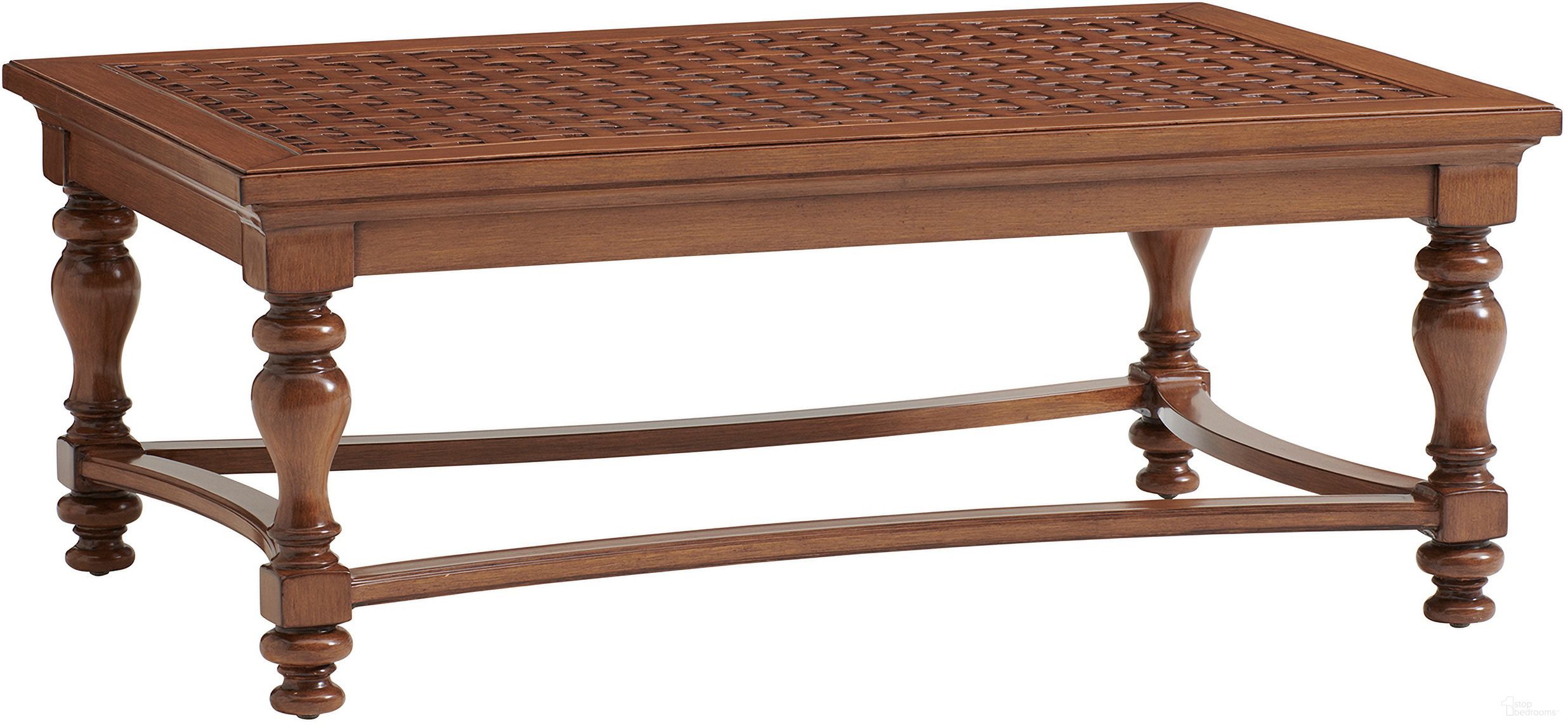 The appearance of Harbor Isle Rectangular Cocktail Table In Walnut designed by Tommy Bahama in the transitional interior design. This walnut piece of furniture  was selected by 1StopBedrooms from Harbor Isle Collection to add a touch of cosiness and style into your home. Sku: 3935-945. Material: Aluminum.