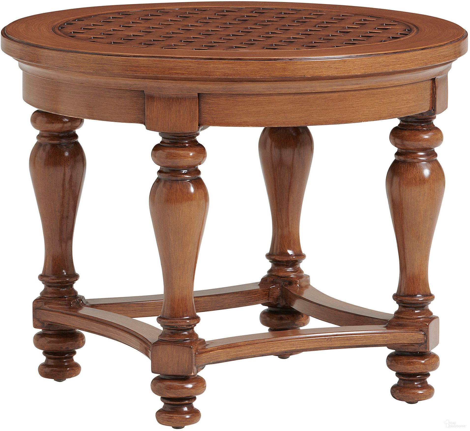 The appearance of Harbor Isle Round End Table In Walnut designed by Tommy Bahama in the traditional interior design. This walnut piece of furniture  was selected by 1StopBedrooms from Harbor Isle Collection to add a touch of cosiness and style into your home. Sku: 3935-955. Material: Aluminum.