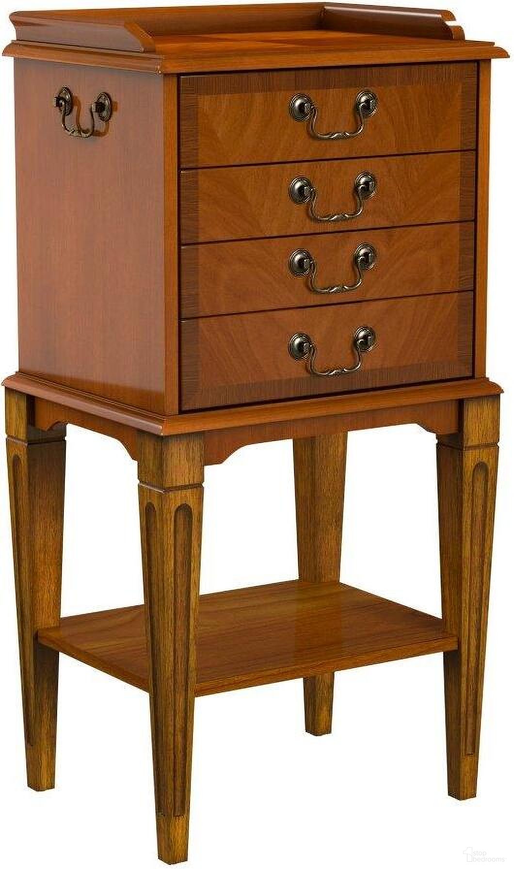 Hardwick 4-Drawer Brown Chest In Olive