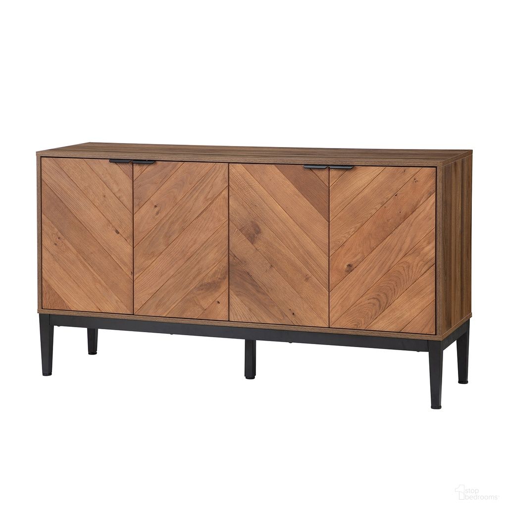 The appearance of Hargapas 4 Door Sideboard In Walnut designed by Karat Home in the modern / contemporary interior design. This walnut piece of furniture was selected by 1StopBedrooms from Hargapas Collection to add a touch of cosiness and style into your home. Sku: SCBSD0548-WALNUT. Material: Engineered Wood.