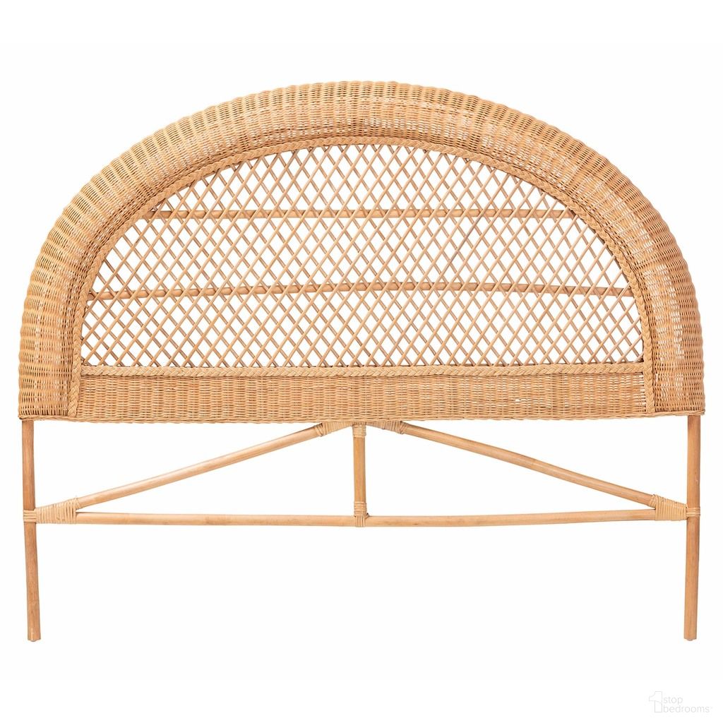 Harini Natural Rattan Standalone Queen Headboard In Light Honey