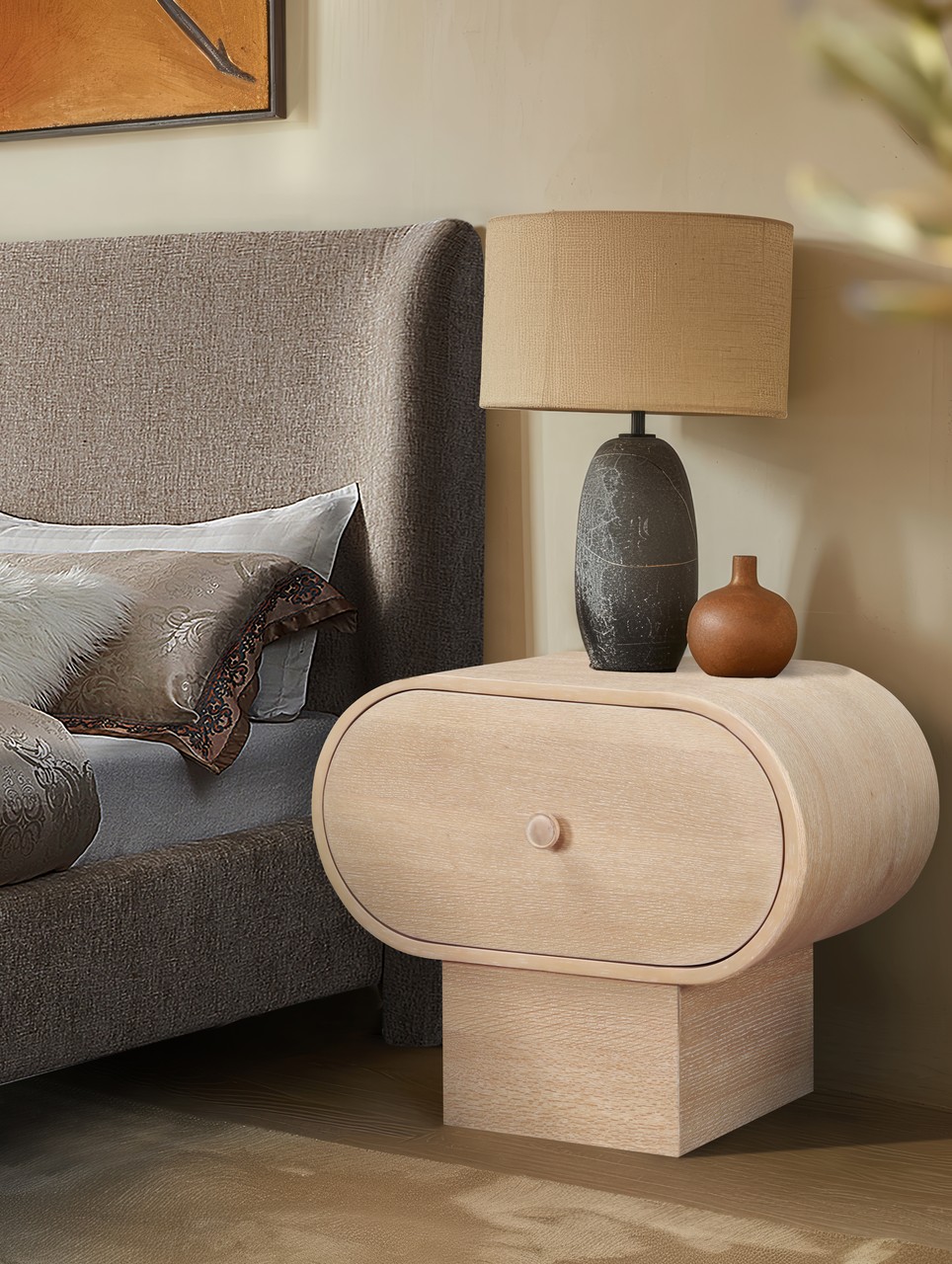 Harlow Nightstand In Natural by Meridian 1StopBedrooms