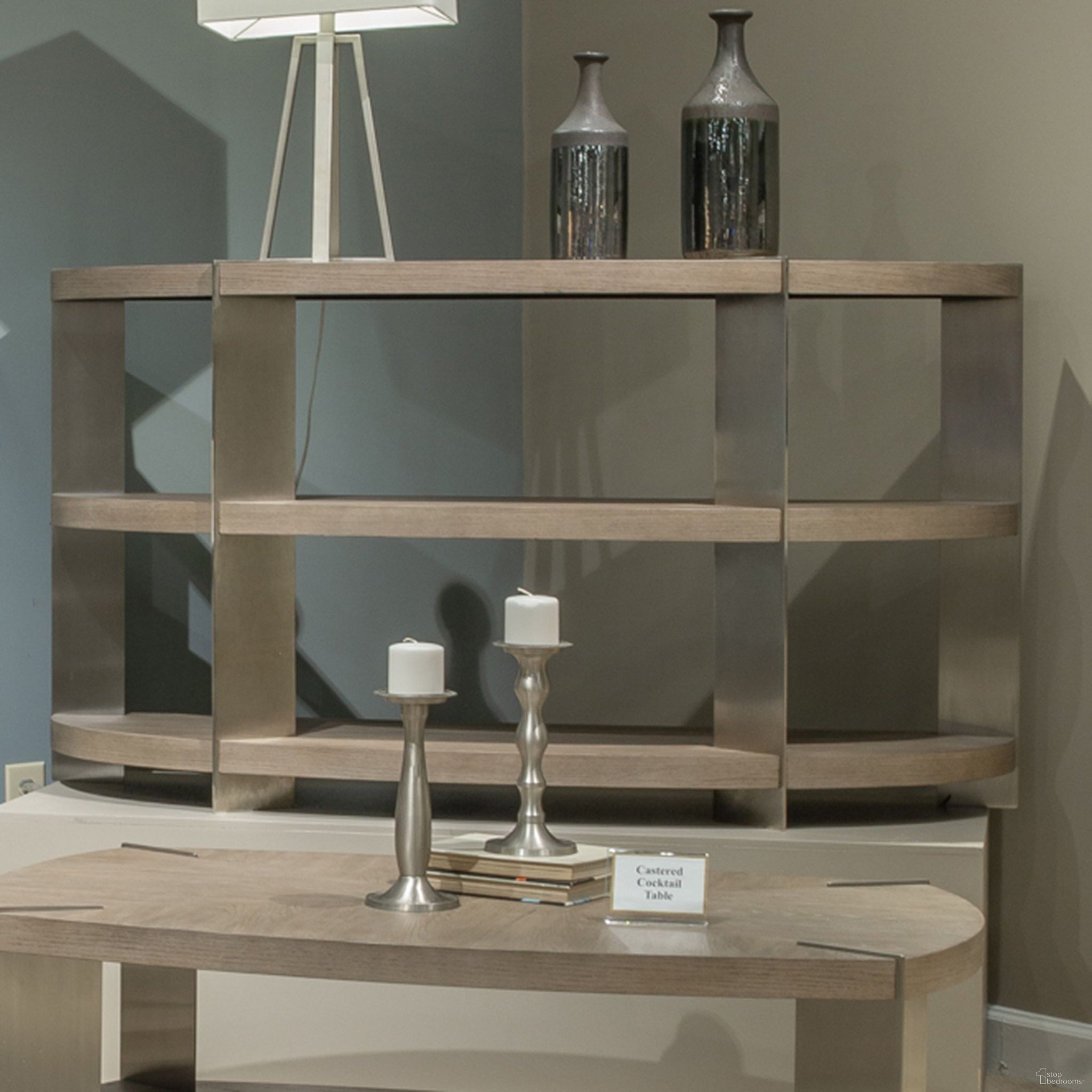 The appearance of Harlow Sofa Table In Sandstone designed by Liberty in the modern / contemporary interior design. This sandstone piece of furniture  was selected by 1StopBedrooms from Harlow Collection to add a touch of cosiness and style into your home. Sku: 754-OT1030. Material: MDF.