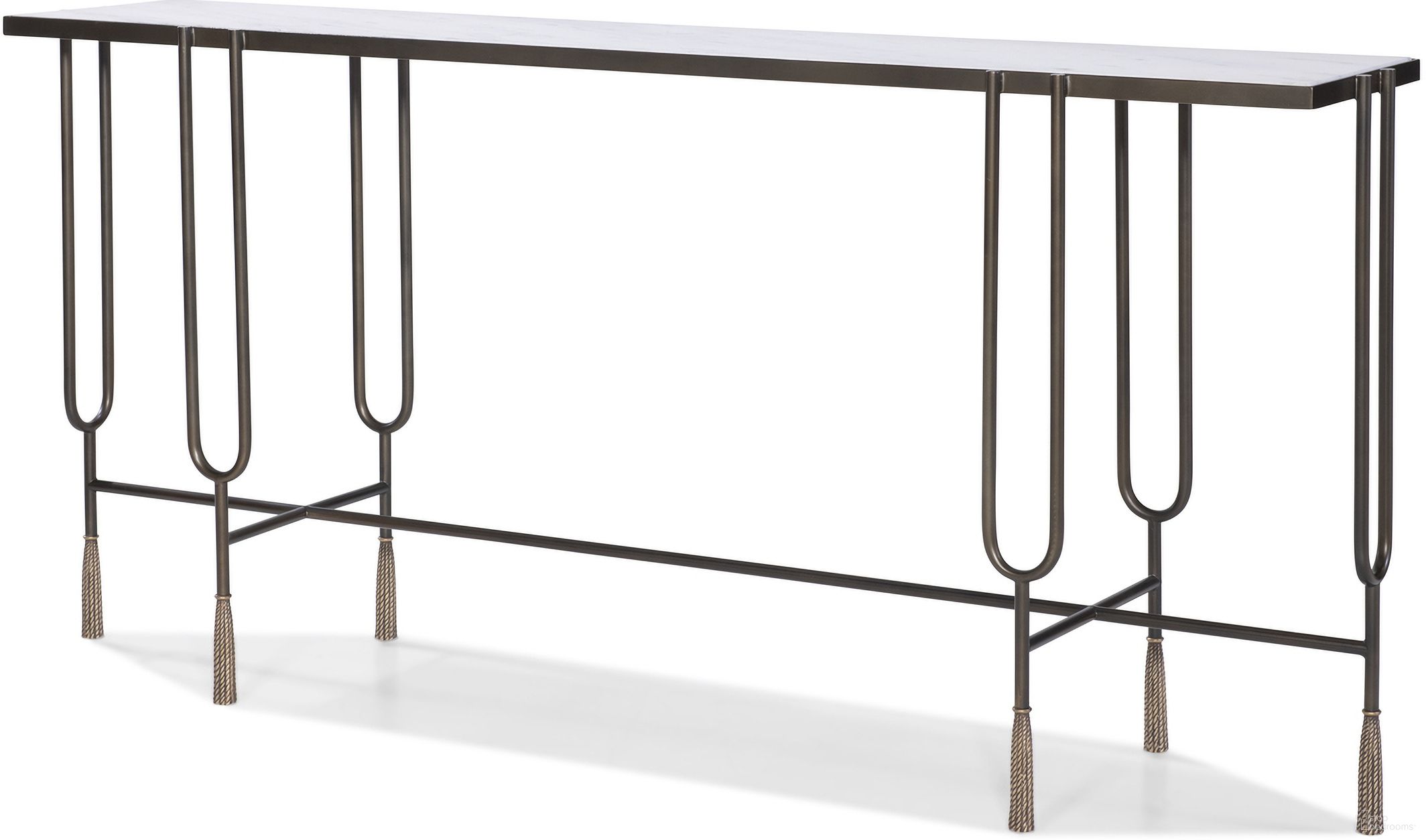 The appearance of Harmon Console Table In White designed by Century Furniture in the modern / contemporary interior design. This white piece of furniture was selected by 1StopBedrooms from Grand Tour Furniture Collection to add a touch of cosiness and style into your home. Sku: SF6132B;SF6132T. Material: Metal.