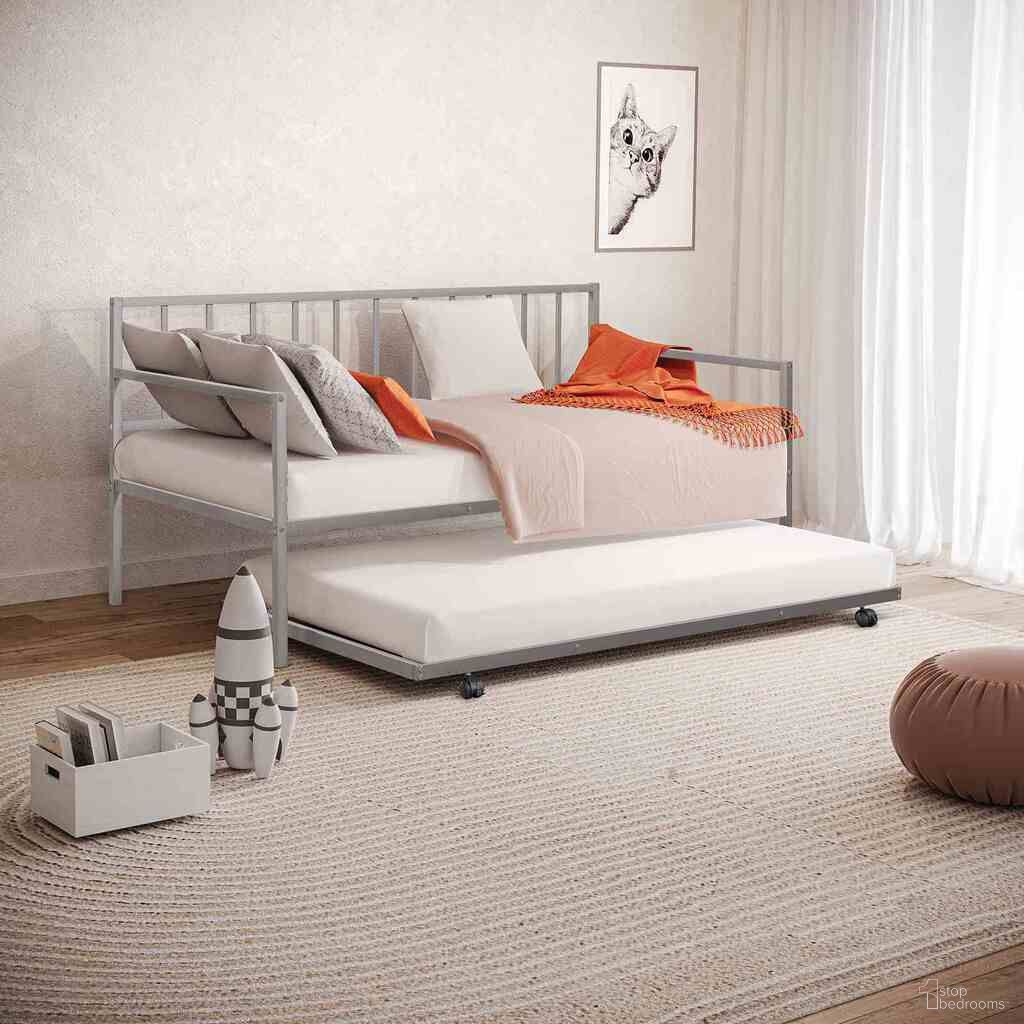 Harmon Daybed with Trundle In Silver