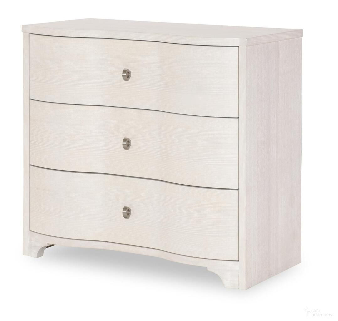 The appearance of Harmony 3 Drawer Bedside Chest In Prelude Frost designed by Legacy Classic in the transitional interior design. This prelude frost piece of furniture was selected by 1StopBedrooms from Harmony Collection to add a touch of cosiness and style into your home. Sku: TY5800-3101. Material: Ash Veneer.