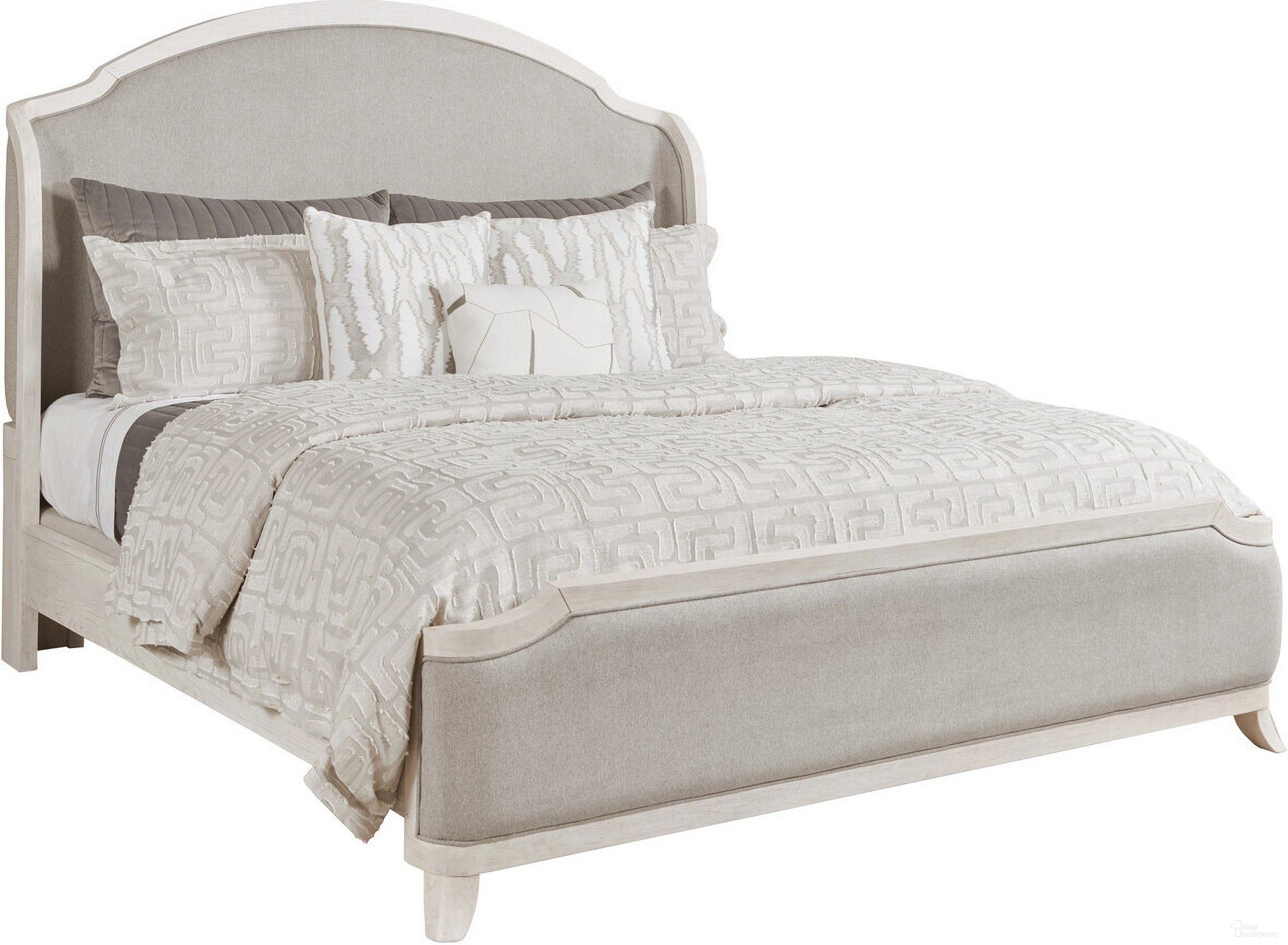 The appearance of Harmony Carlyn King Upholstered Bed In Eggshell designed by American Drew in the modern / contemporary interior design. This eggshell piece of furniture was selected by 1StopBedrooms from Harmony Collection to add a touch of cosiness and style into your home. Sku: 266-316;266-317. Material: Wood. Bed Size: King. Bed Type: Upholstered Bed.