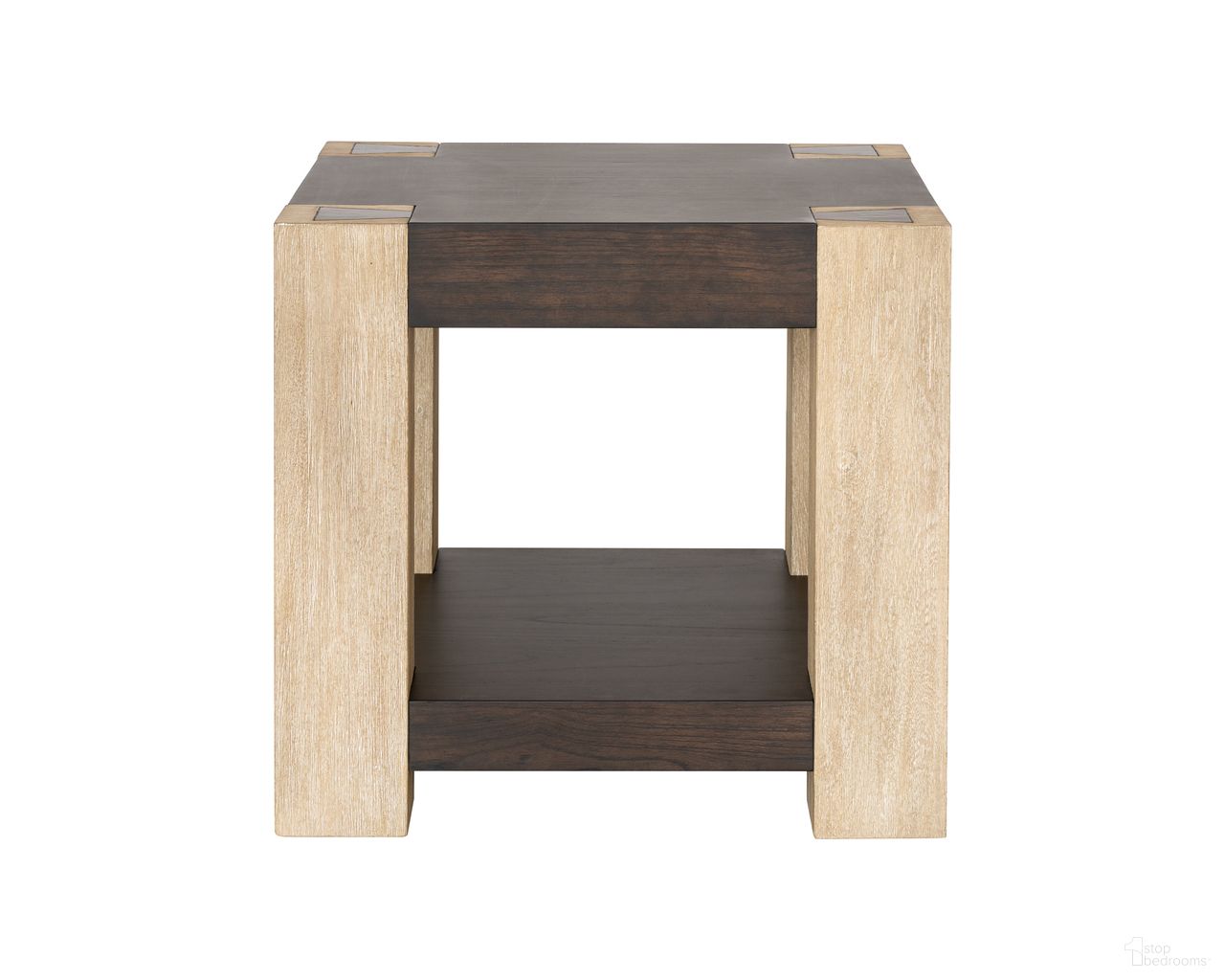 The appearance of Harmony End Table In Natural designed by Bassett Mirror Company in the modern / contemporary interior design. This natural piece of furniture  was selected by 1StopBedrooms from Harmony Collection to add a touch of cosiness and style into your home. Sku: 2540-LR-250T;2540-LR-250B. Material: Wood.