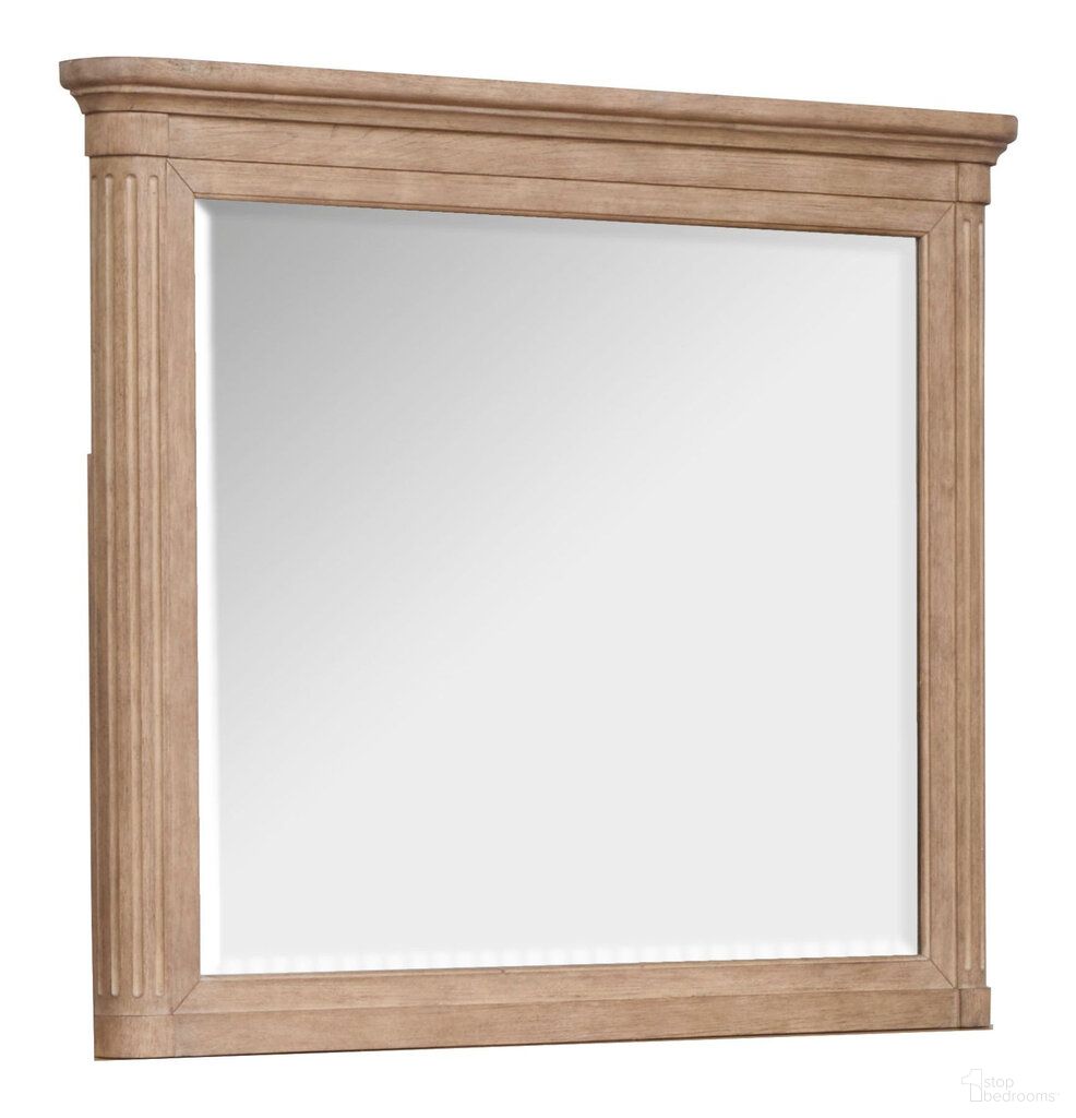 The appearance of Harmony Heights Landscape Mirror In Belgium Wheat designed by Magnussen in the transitional interior design. This belgium wheat piece of furniture  was selected by 1StopBedrooms from Harmony Heights Collection to add a touch of cosiness and style into your home. Sku: B6400-40. Material: Oak Veneer.