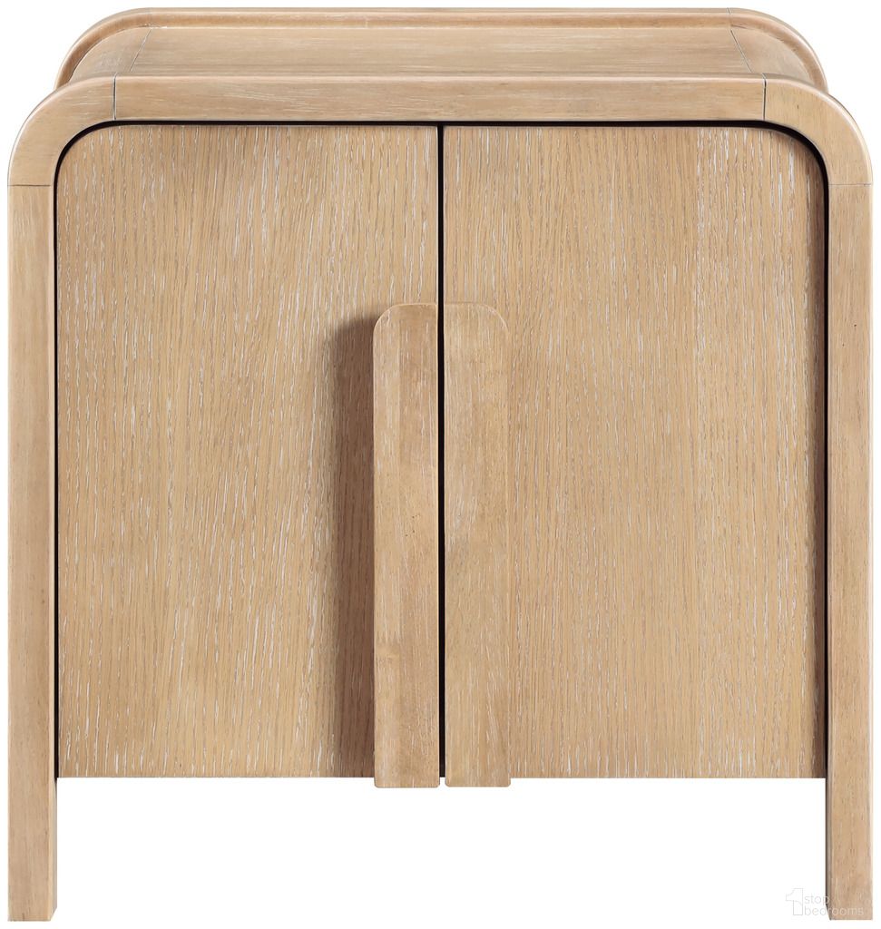 The appearance of Harmony Oak Veneer and Solid Wood Night Stand In Natural designed by Meridian in the transitional interior design. This natural piece of furniture was selected by 1StopBedrooms from Harmony Collection to add a touch of cosiness and style into your home. Sku: 805Natural-NS. Material: Oak Veneer.