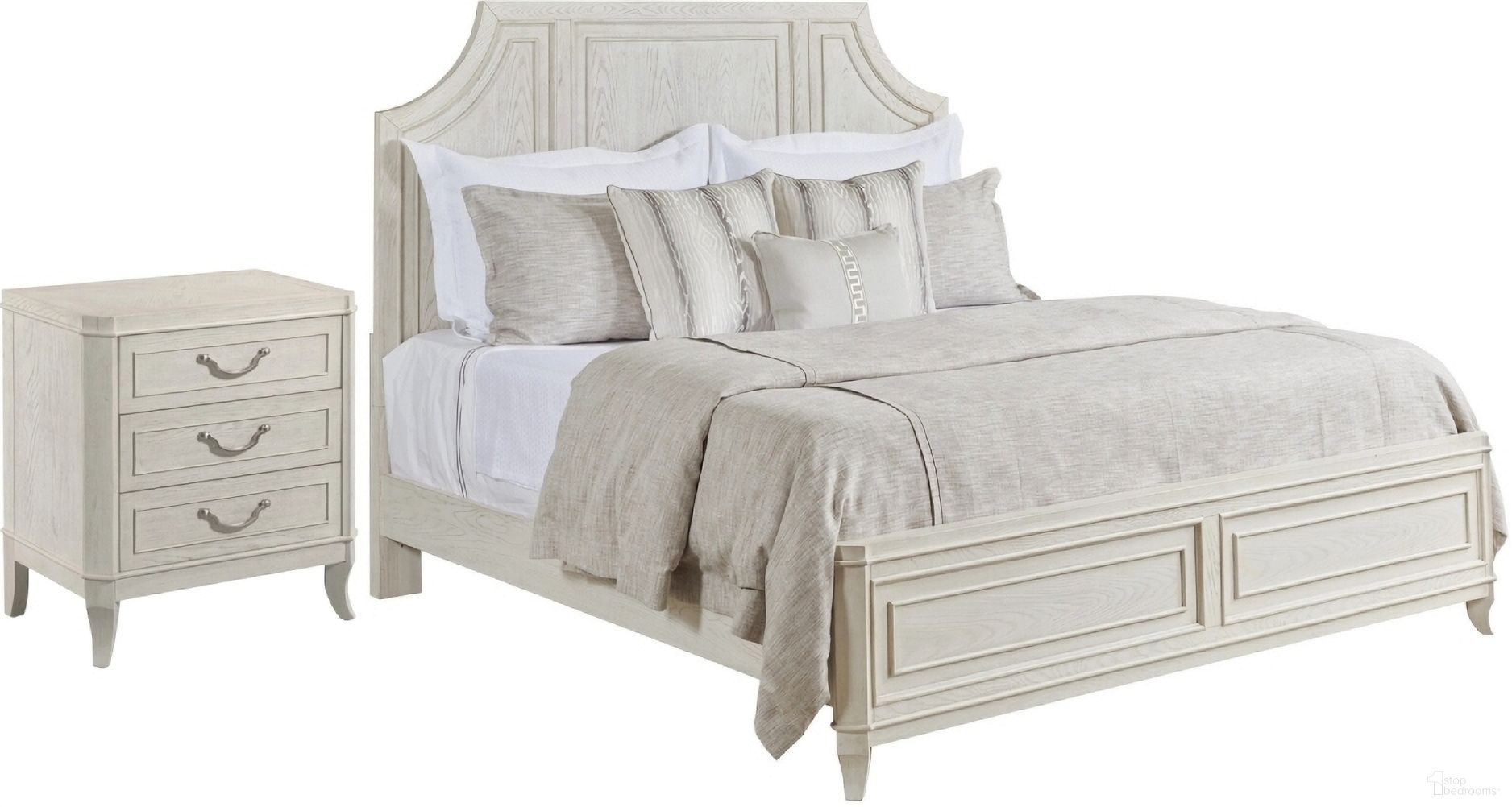 Harmony Panel Bedroom Set In Eggshell