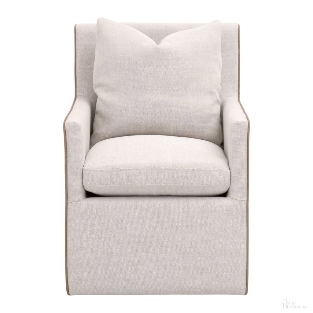 The appearance of Essentials Harmony Arm Chair With Casters In Bisque and Natural Gray designed by Essentials For Living in the transitional interior design. This bisque/natural gray piece of furniture was selected by 1StopBedrooms from Essentials Collection to add a touch of cosiness and style into your home. Sku: 6492UP.BIS/IVT. Material: Linen. Chair Type: Arm Chair.