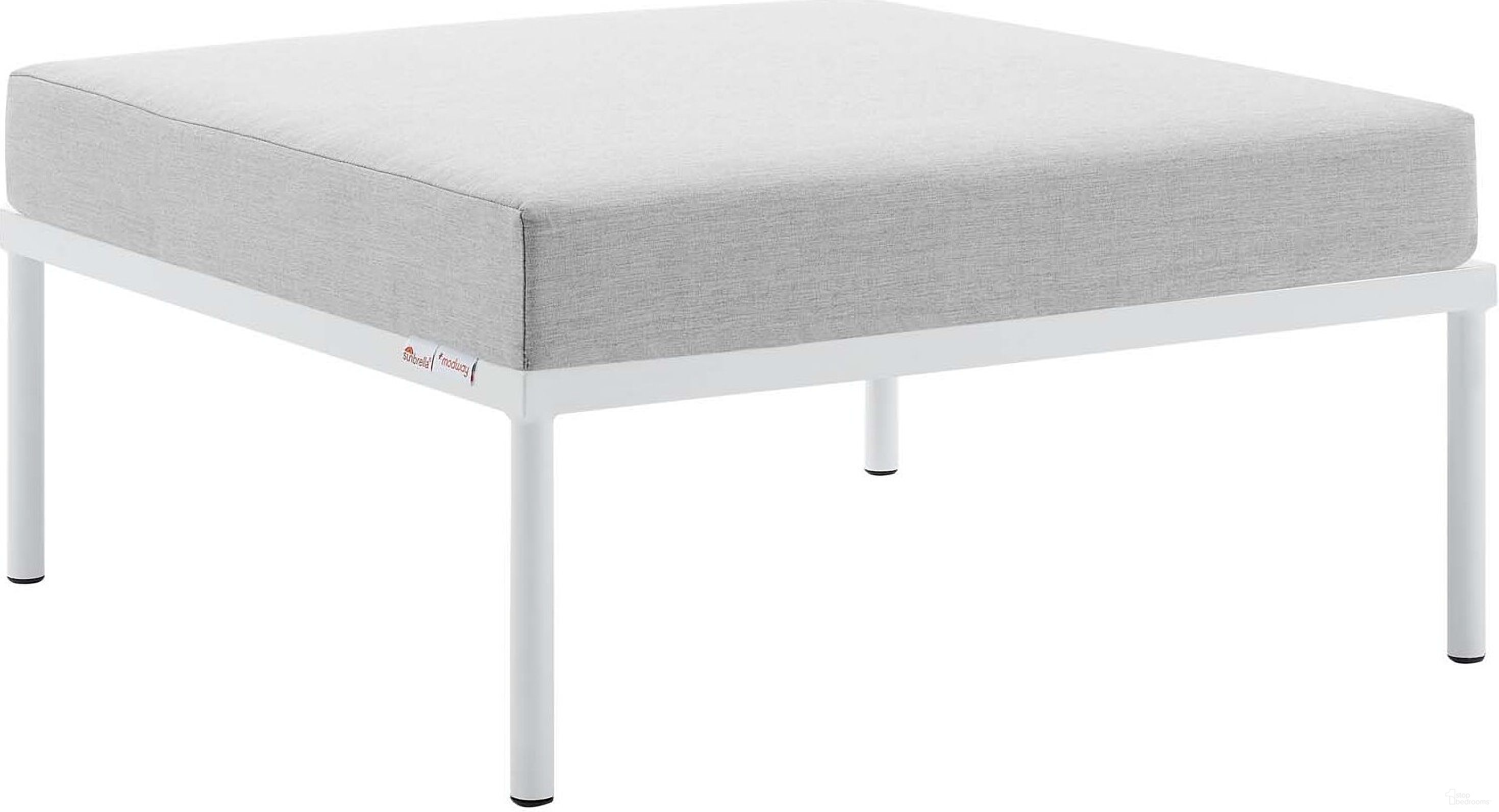 The appearance of Harmony Sunbrella Outdoor Patio Aluminum Ottoman In Gray designed by Modway in the modern / contemporary interior design. This gray piece of furniture was selected by 1StopBedrooms from Harmony Collection to add a touch of cosiness and style into your home. Sku: EEI-4969-GRY. Material: Polyester.