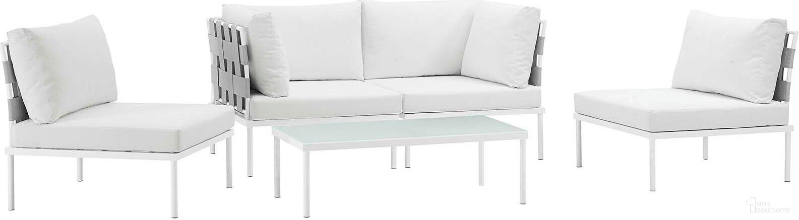 The appearance of Harmony White 5 Piece Outdoor Patio Aluminum Sectional Sofa Set EEI-2622-WHI-WHI-SET designed by Modway in the modern / contemporary interior design. This white piece of furniture was selected by 1StopBedrooms from Harmony Collection to add a touch of cosiness and style into your home. Sku: EEI-2237-WHI-3;EEI-2237-WHI-4;EEI-2237-WHI-6;EEI-2237-WHI-7;EEI-2237-WHI-8;EEI-2237-WHI-GRY-1;EEI-2237-WHI-3;EEI-2237-WHI-7;EEI-2237-WHI-8;EEI-2237-WHI-GRY-1;EEI-2237-WHI-3;EEI-2237-WHI-8;EEI-2237-WHI-3;EEI-2237-WHI-8. Material: Foam.