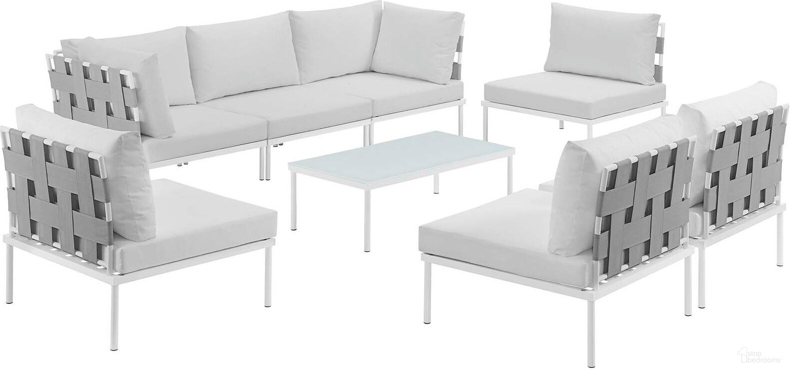 The appearance of Harmony White 8 Piece Outdoor Patio Aluminum Sectional Sofa Set EEI-2625-WHI-WHI-SET designed by Modway in the modern / contemporary interior design. This white piece of furniture was selected by 1StopBedrooms from Harmony Collection to add a touch of cosiness and style into your home. Sku: EEI-2237-WHI-3;EEI-2237-WHI-4;EEI-2237-WHI-6;EEI-2237-WHI-7;EEI-2237-WHI-8;EEI-2237-WHI-GRY-1;EEI-2237-WHI-3;EEI-2237-WHI-7;EEI-2237-WHI-8;EEI-2237-WHI-GRY-1;EEI-2237-WHI-3;EEI-2237-WHI-7;EEI-2237-WHI-8;EEI-2237-WHI-GRY-1;EEI-2237-WHI-3;EEI-2237-WHI-7;EEI. Material: Foam.