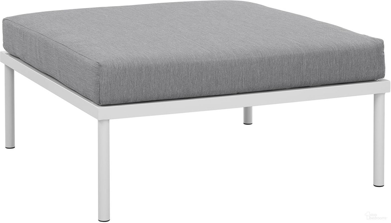 The appearance of Harmony White and Gray Outdoor Patio Aluminum Ottoman designed by Modway in the modern / contemporary interior design. This white and gray piece of furniture was selected by 1StopBedrooms from Harmony Collection to add a touch of cosiness and style into your home. Sku: EEI-2609-WHI-GRY. Material: Foam.