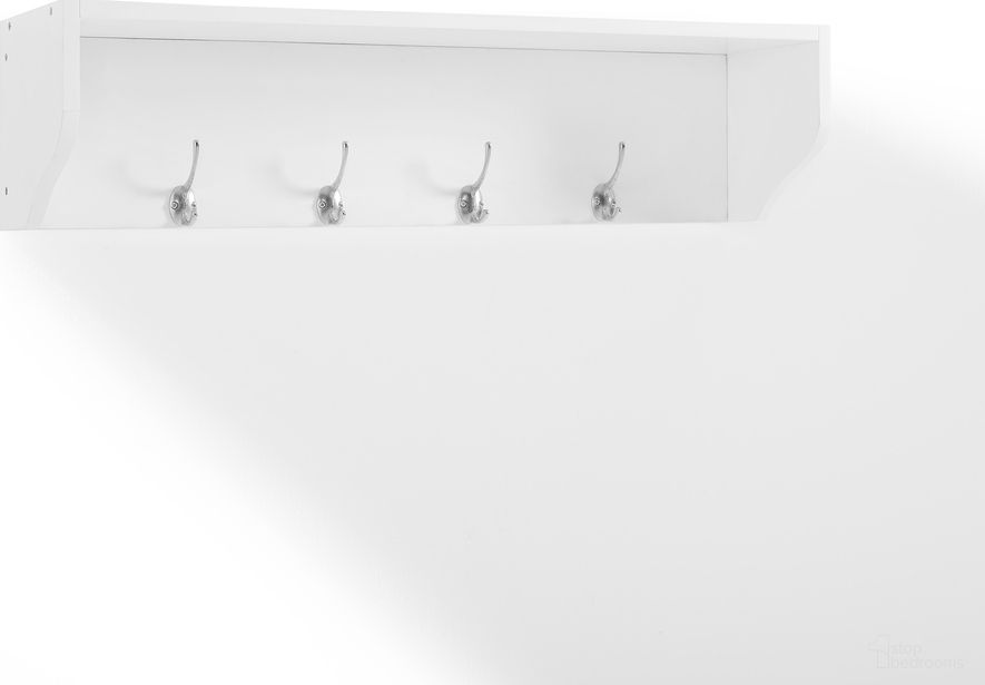 Harper Entryway Storage Shelf In White