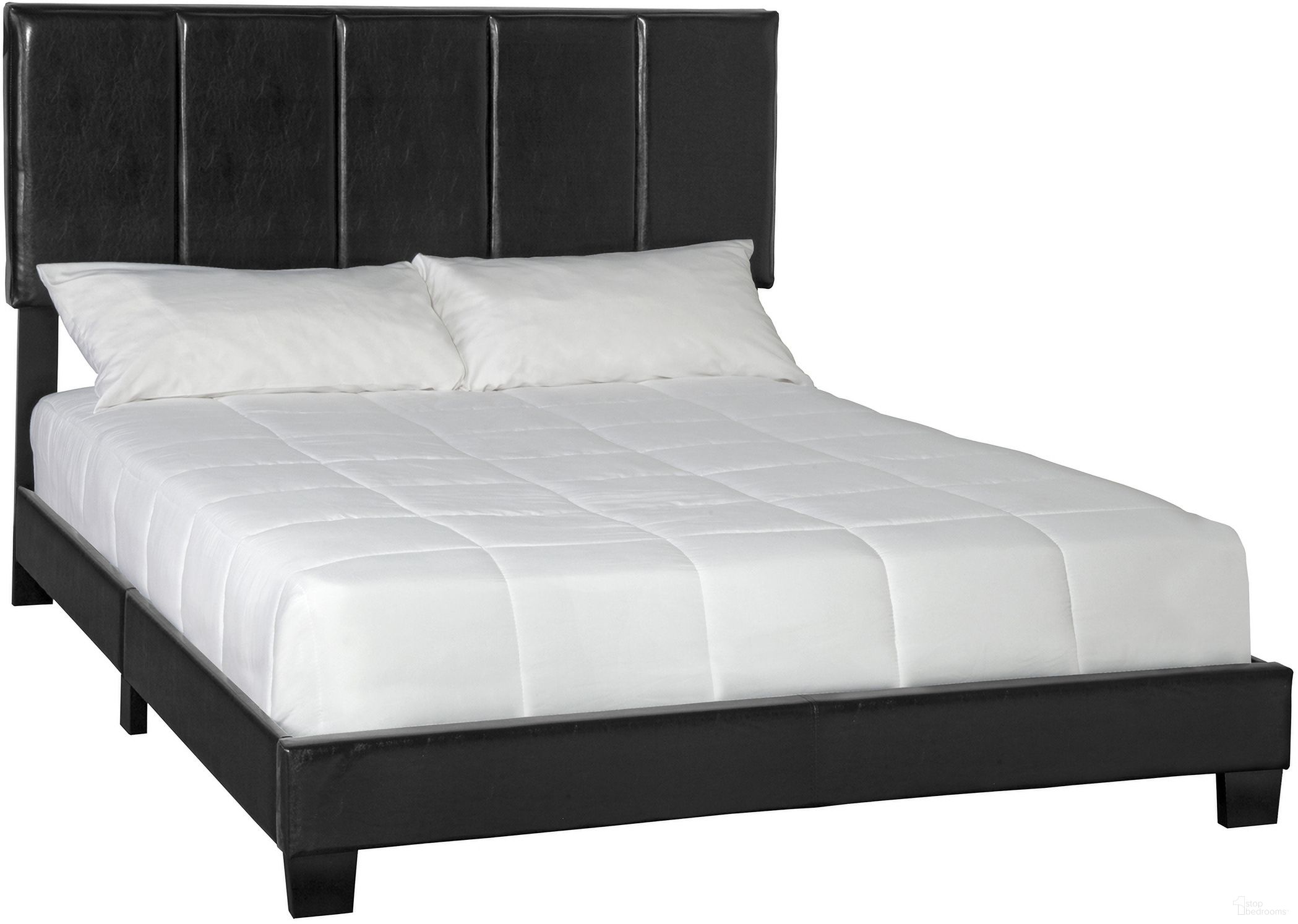 The appearance of Harper Full Upholstered Bed designed by Bernell in the transitional interior design. This black piece of furniture was selected by 1StopBedrooms from Harper Collection to add a touch of cosiness and style into your home. Sku: 1601-104. Bed Size: Full. Material: Rubberwood. Bed Type: Upholstered Bed.