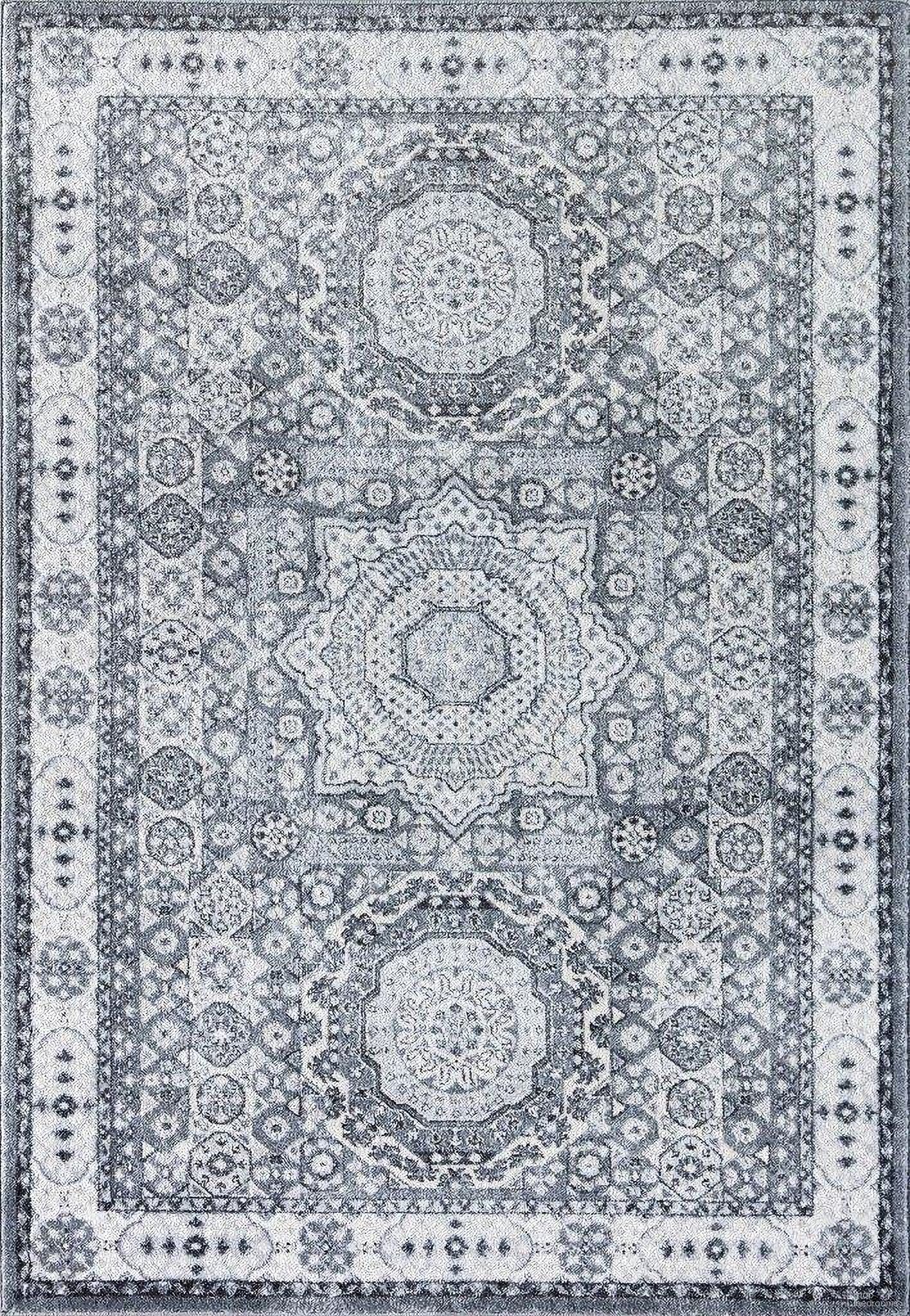 Harper HY60H Ice Cube Silver Abstract Vintage Gray 2' x 4' Area Rug by