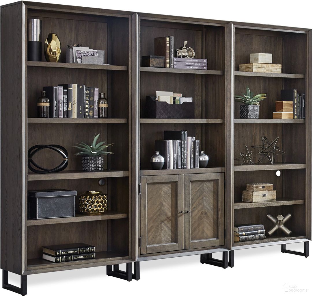 The appearance of Harper Point Wall Bookcase designed by Aspenhome in the modern / contemporary interior design. This fossil piece of furniture  was selected by 1StopBedrooms from Harper Point Collection to add a touch of cosiness and style into your home. Sku: IHP-333-FSL;IHP-332-FSL;IHP-333-FSL.