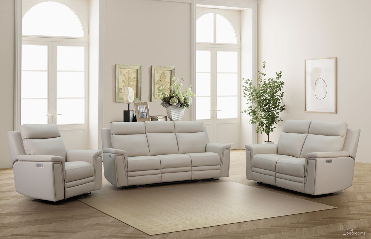 Harper Power Reclining Living Room Set In Cream