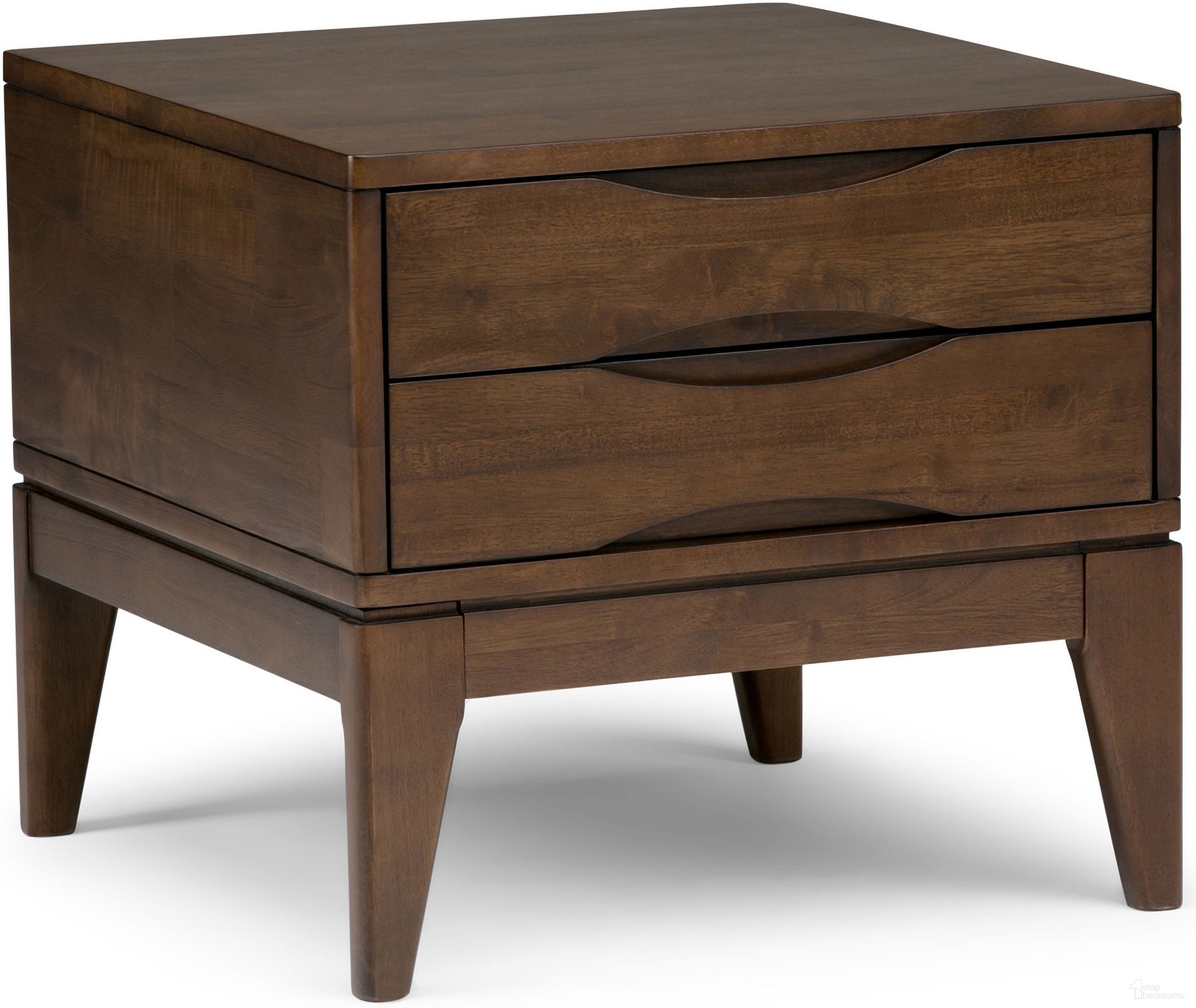 Harper Solid Hardwood End Table In Walnut Brown