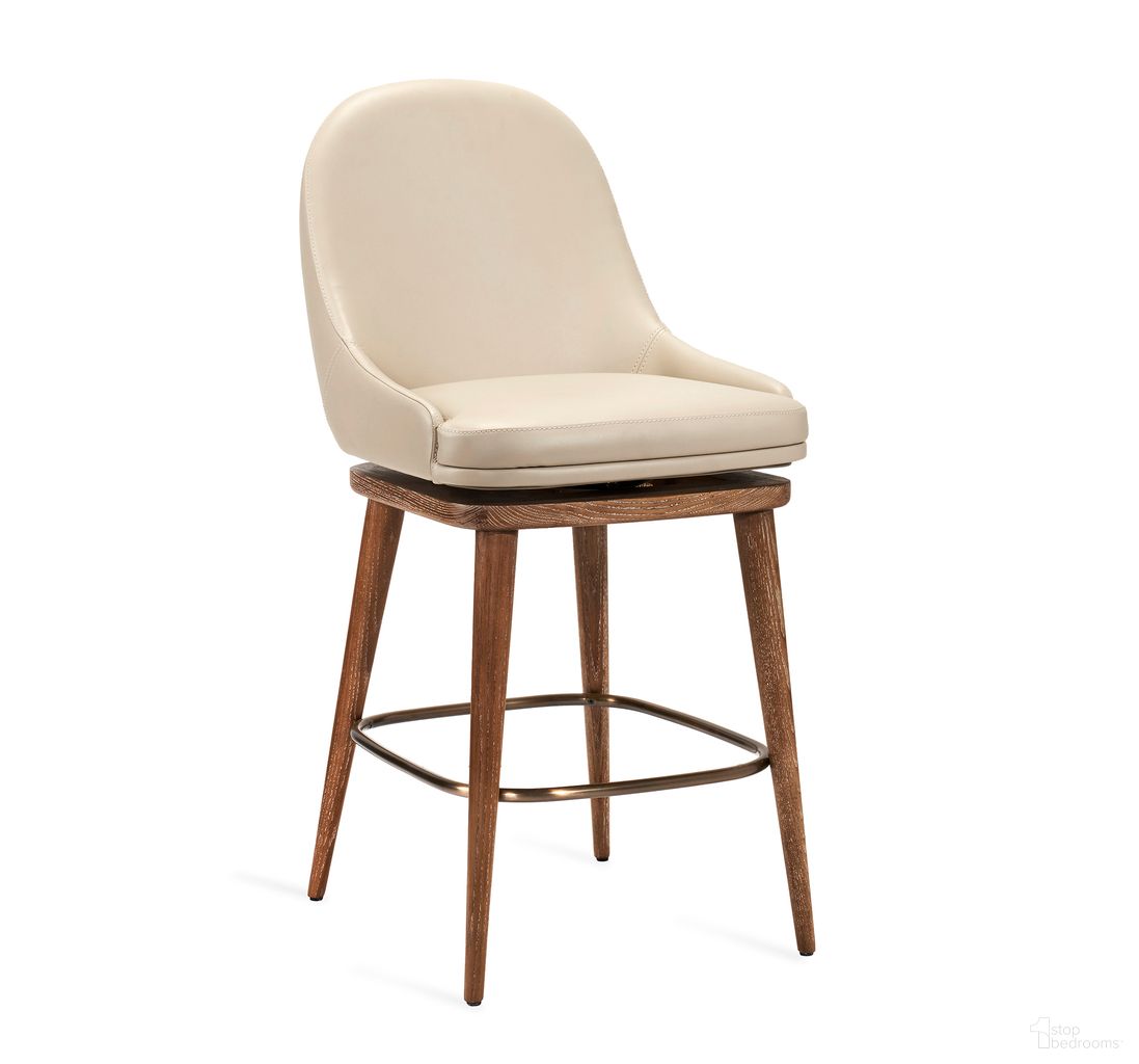 Interlude Home Harper Swivel Counter Stool - Thumbnail 5
