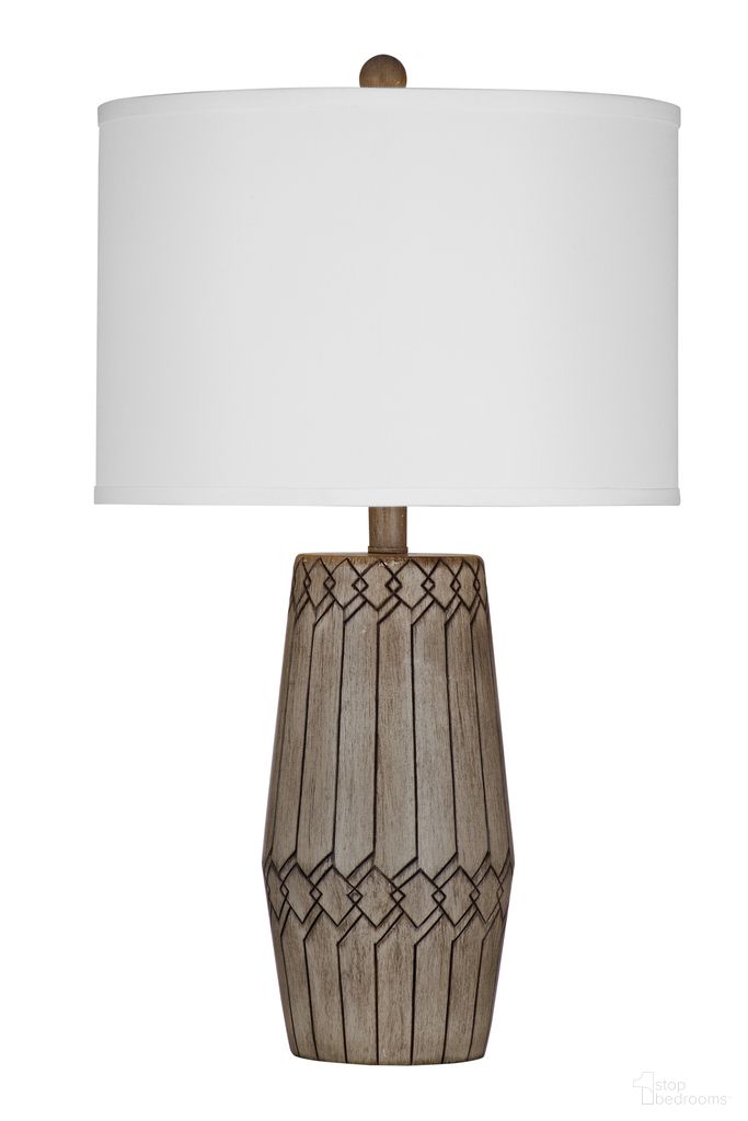 The appearance of Harper Table Lamp In Brown designed by Bassett Mirror Company in the modern / contemporary interior design. This brown piece of furniture  was selected by 1StopBedrooms from Harper Collection to add a touch of cosiness and style into your home. Sku: L4475T. Material: Resin.