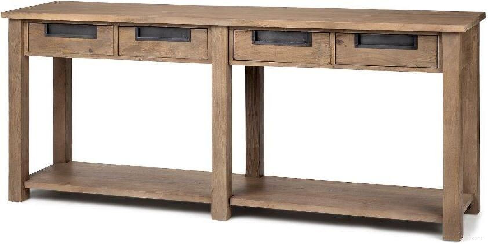 The appearance of Harrelson Iii Brown Wood 4 Drawer Console Table designed by Mercana in the modern / contemporary interior design. This brown piece of furniture  was selected by 1StopBedrooms from Harrelson Collection to add a touch of cosiness and style into your home. Sku: 68205. Material: Wood.