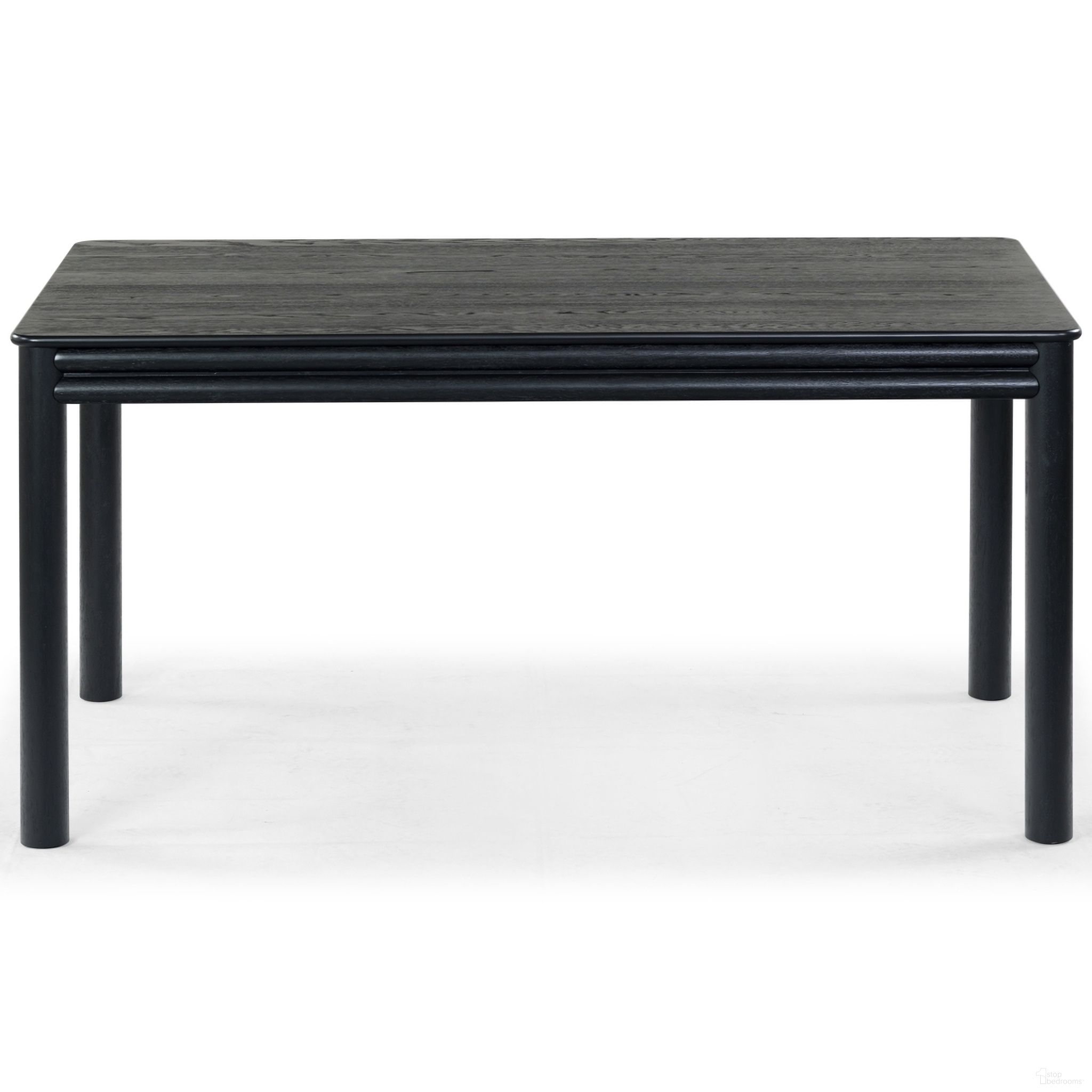 The appearance of Harriette 60 Inch Rectangle Dining Table In Black designed by Safavieh Couture in the modern / contemporary interior design. This black piece of furniture  was selected by 1StopBedrooms from Harriette Collection to add a touch of cosiness and style into your home. Sku: SFV2179B. Table Base Style: Legs. Table Top Shape: Rectangular. Material: Rubberwood. Size: 36" x 60".